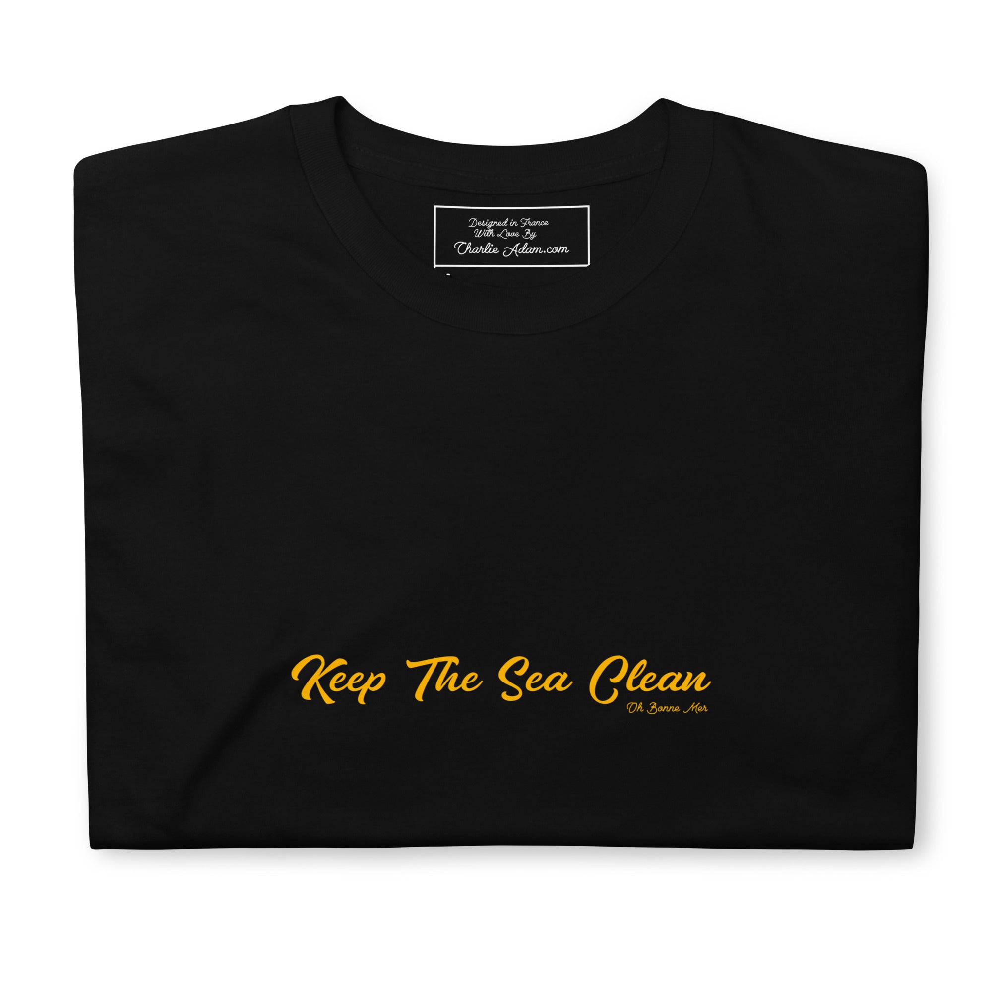 Softstyle Cotton T-Shirt Keep The Sea Clean Gold