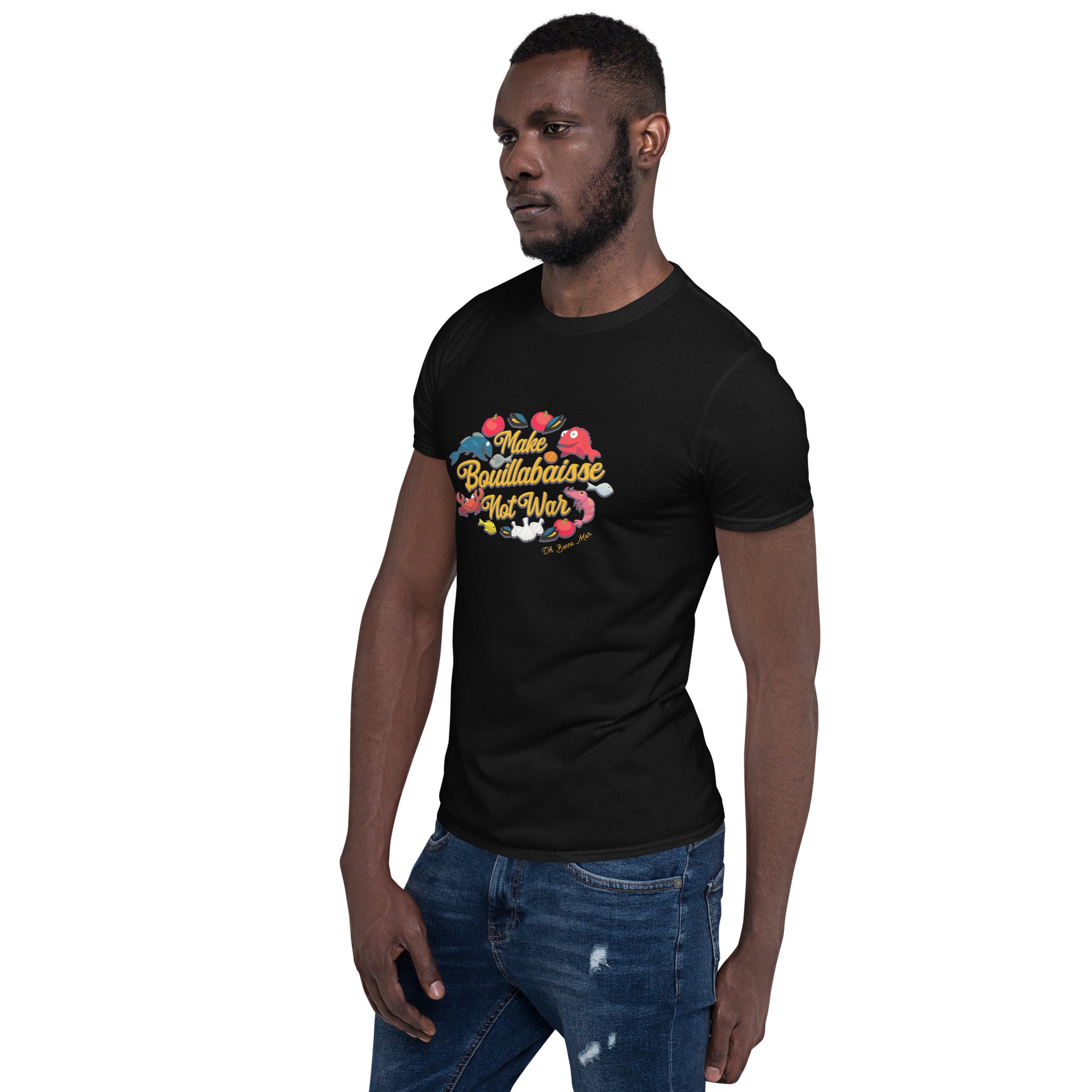 T-shirt softstyle en coton Make Bouillabaisse Not War Oh Bonne Mer