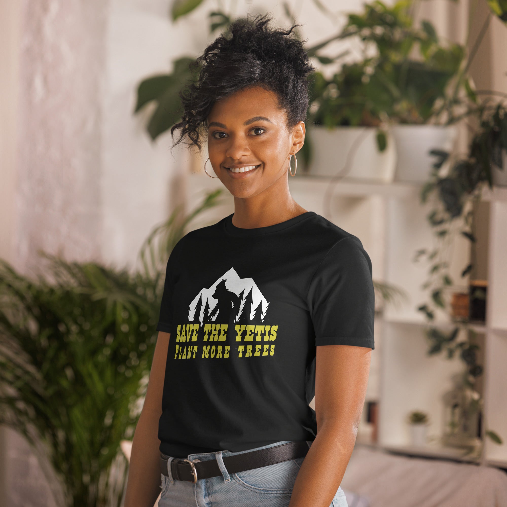 T-shirt softstyle en coton Save the Yetis Plant more Trees