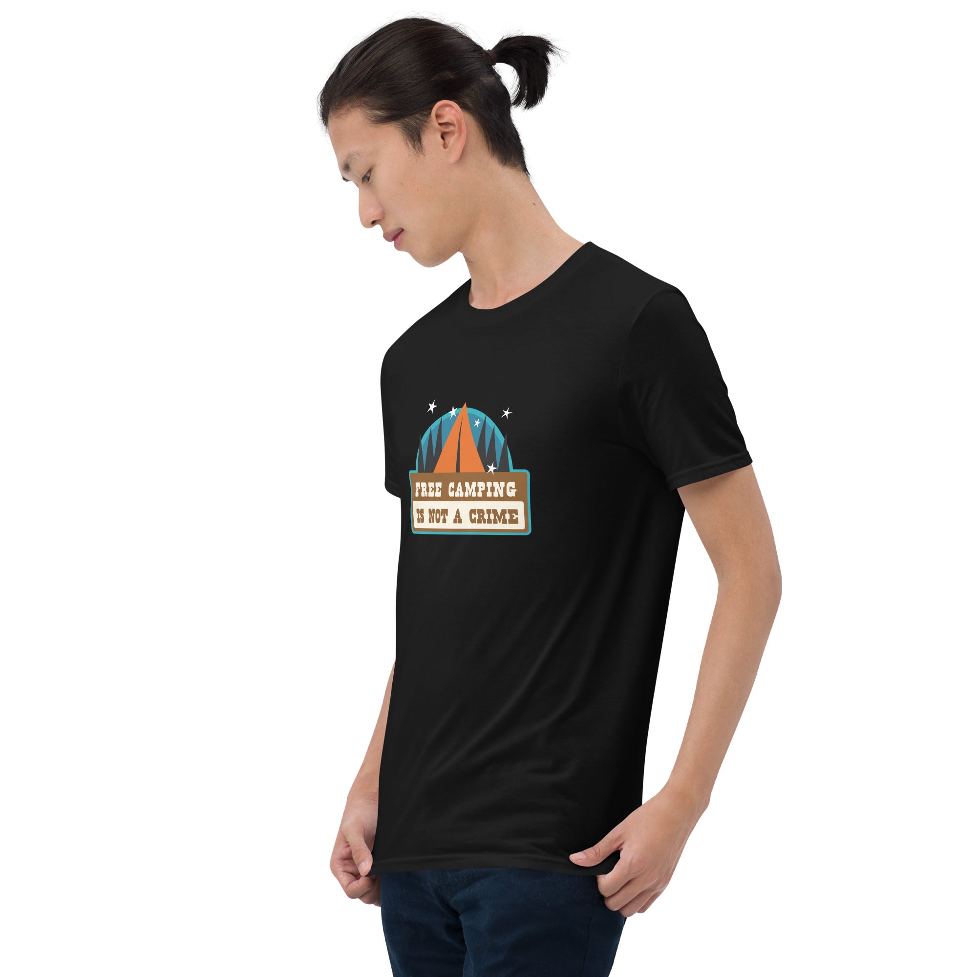 Softstyle Cotton T-Shirt Free camping is not a crime graphic