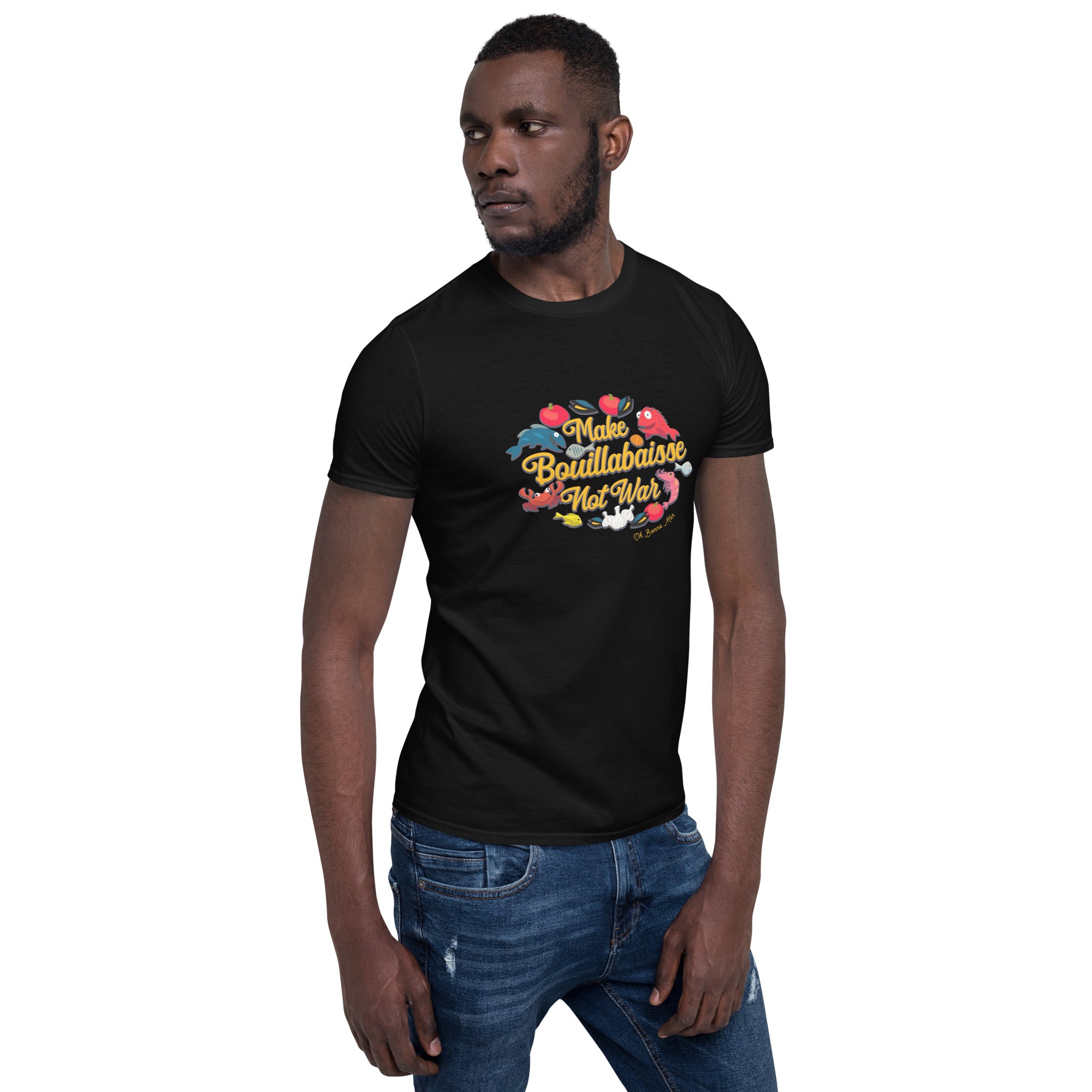 T-shirt softstyle en coton Make Bouillabaisse Not War Oh Bonne Mer