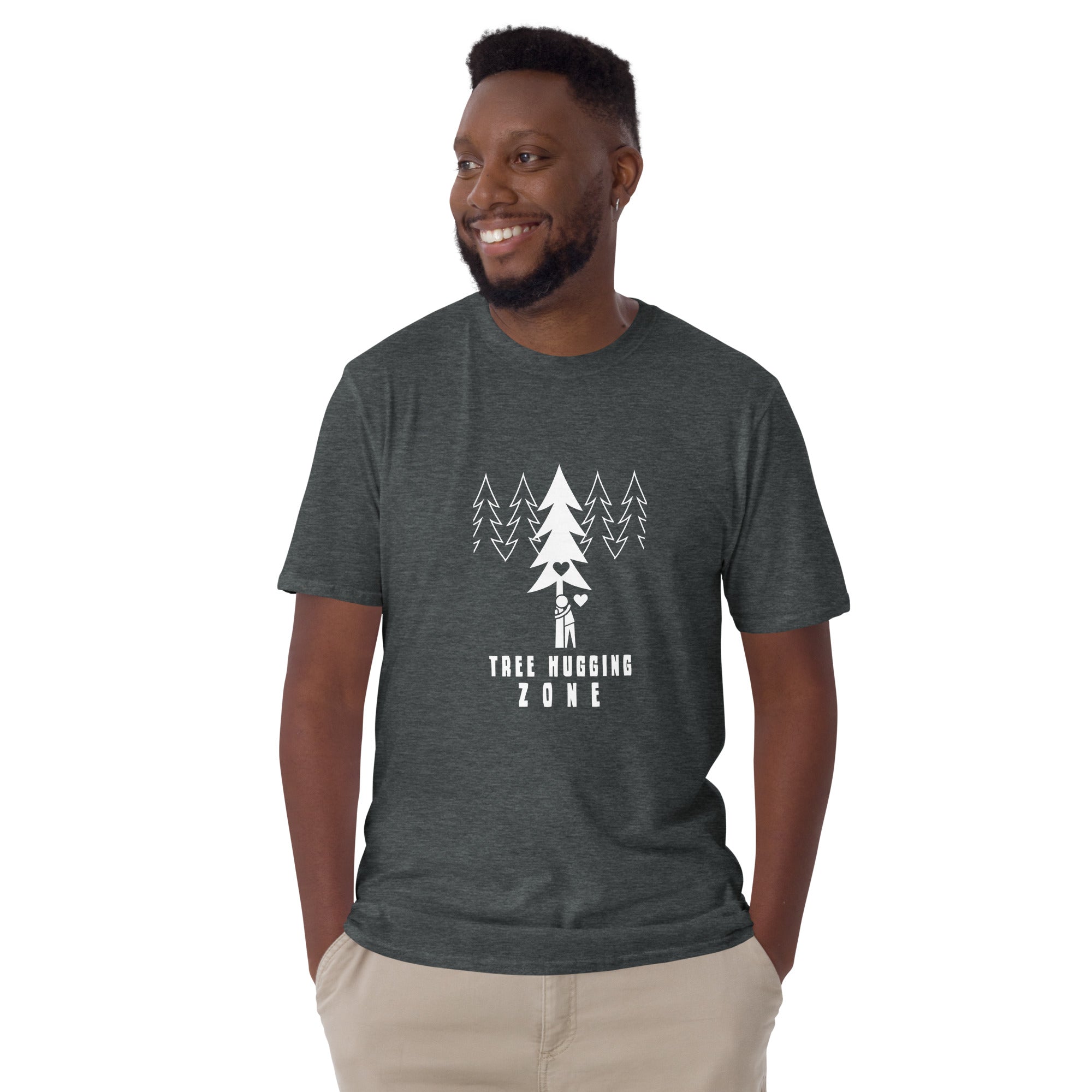 Softstyle Cotton T-Shirt Tree hugging zone white