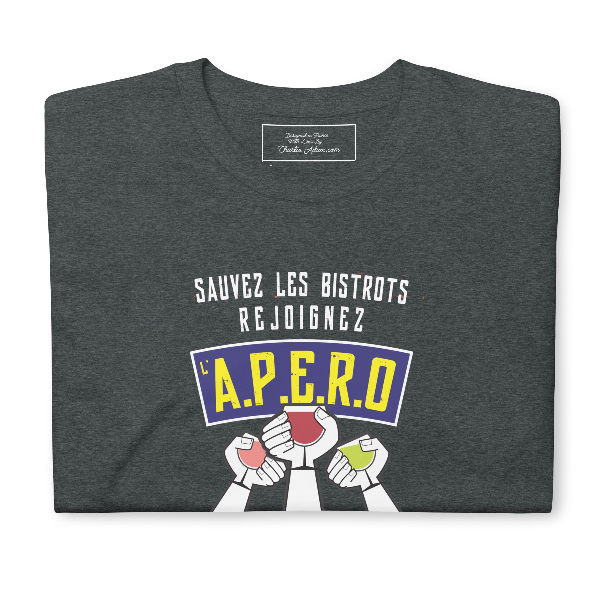 T-shirt softstyle en coton Sauvez les Bistrots, rejoignez l'Apéro