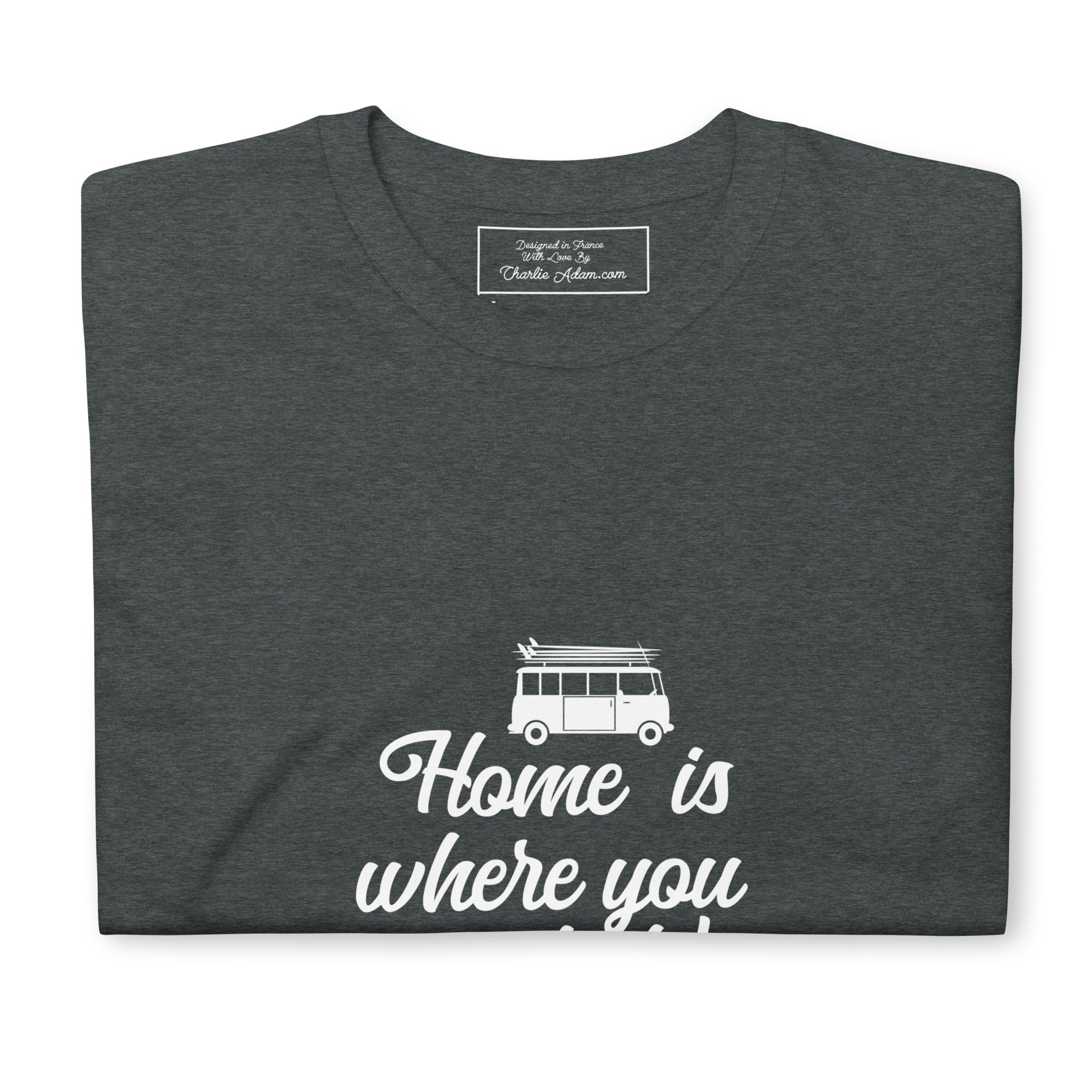 T-shirt softstyle en coton White Surf Combi Home is where you park it