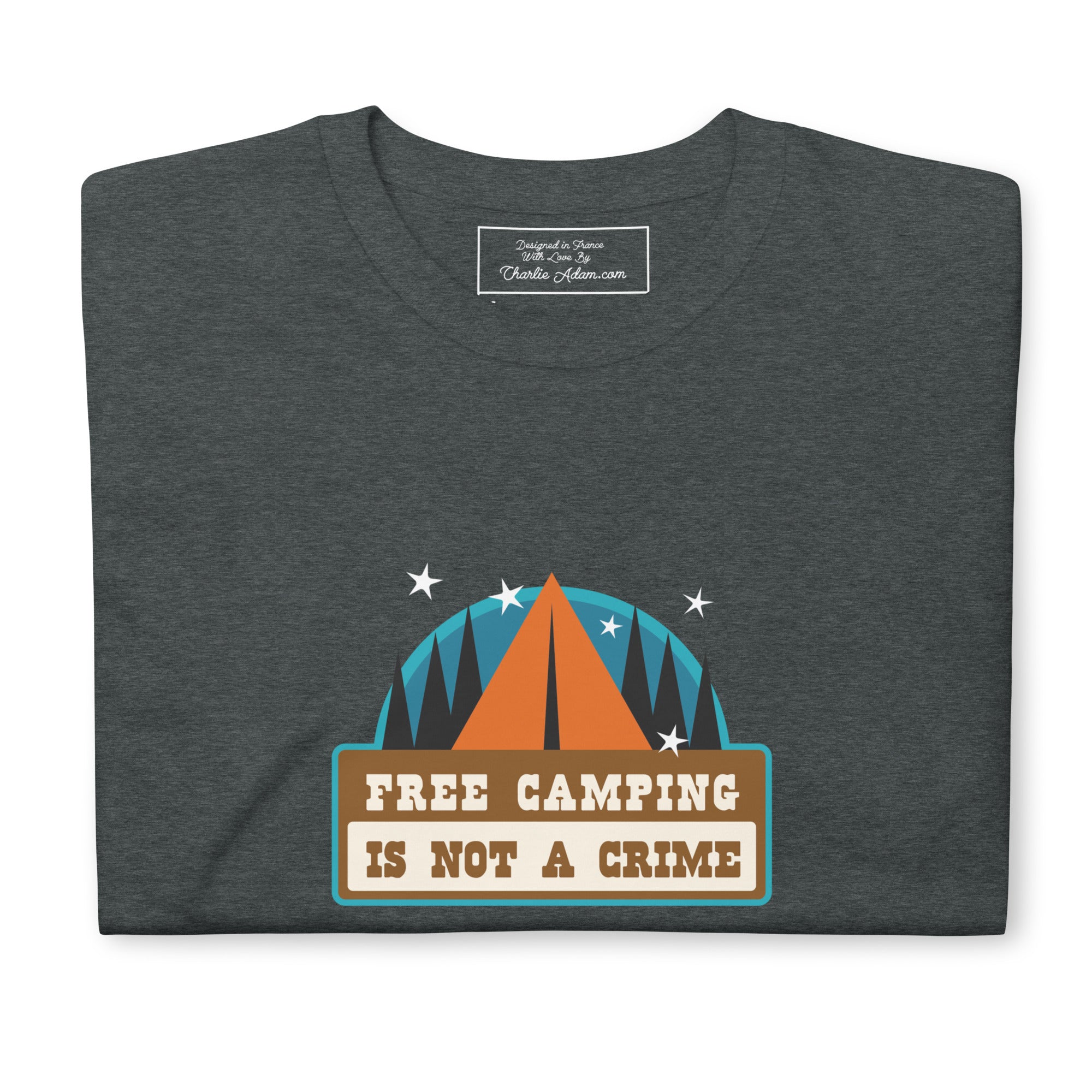 Softstyle Cotton T-Shirt Free camping is not a crime graphic