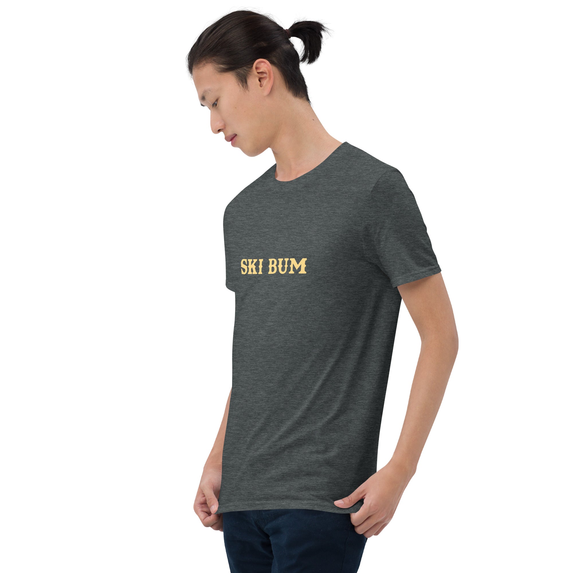 Softstyle Cotton T-Shirt Ski Bum light text