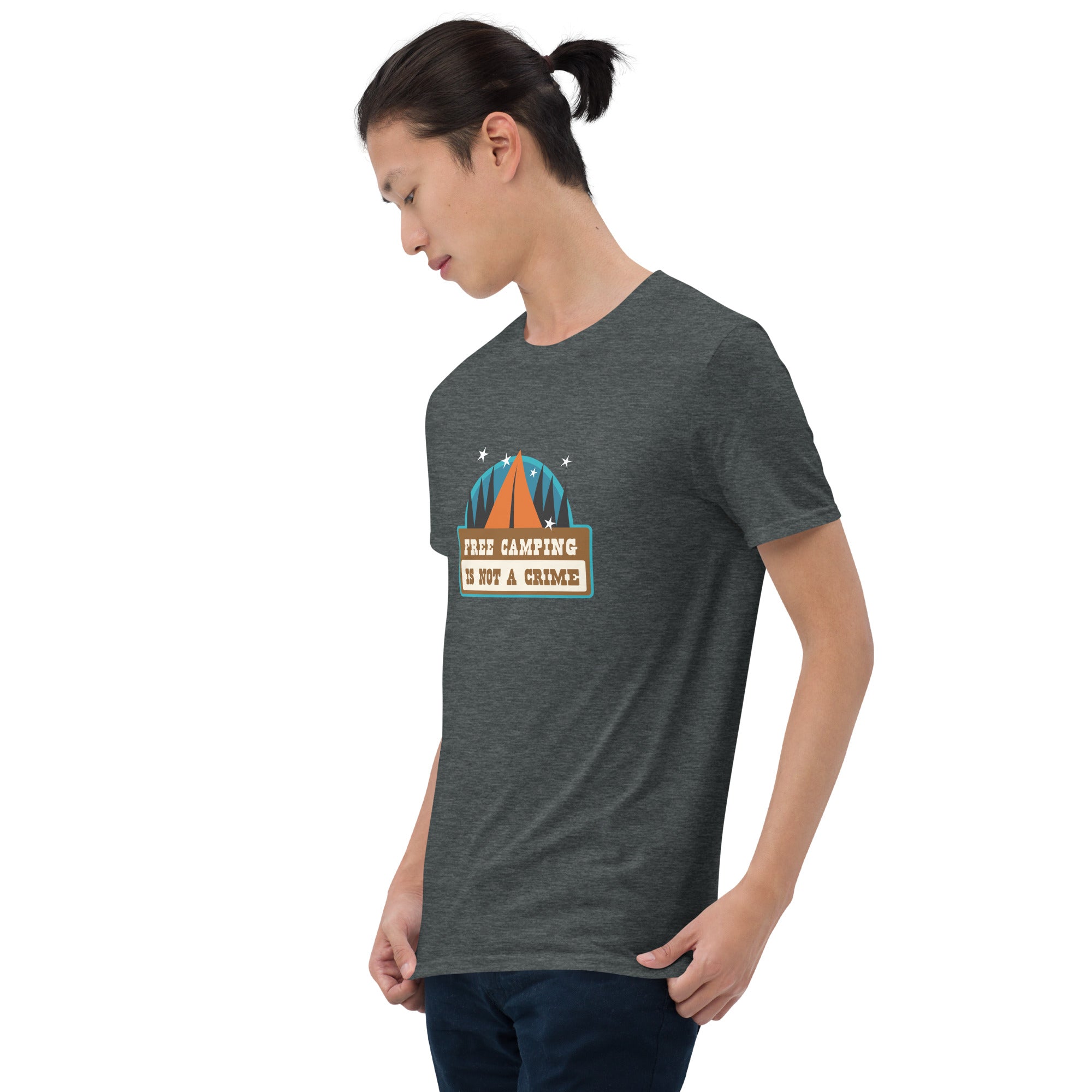 Softstyle Cotton T-Shirt Free camping is not a crime graphic