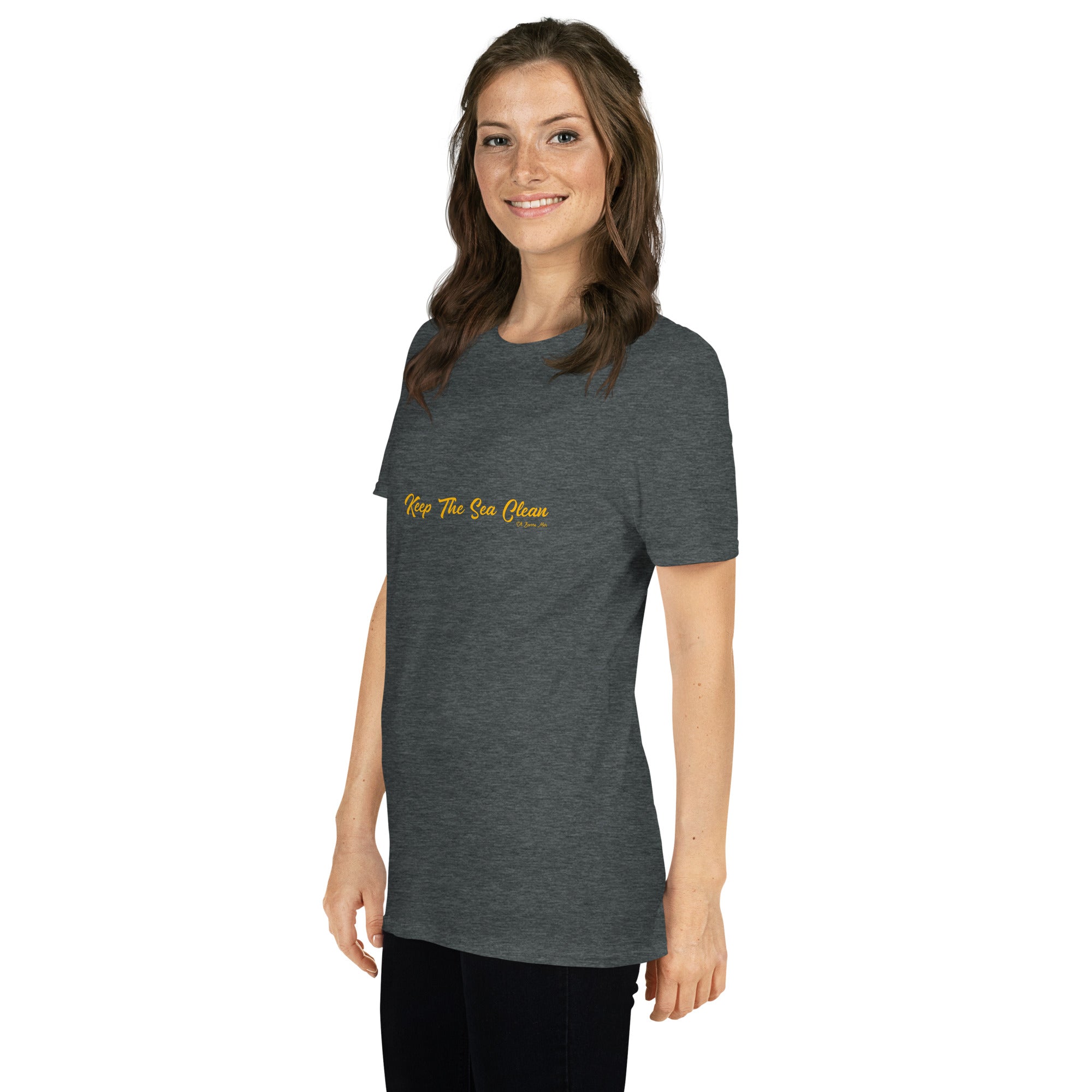 Softstyle Cotton T-Shirt Keep The Sea Clean Gold