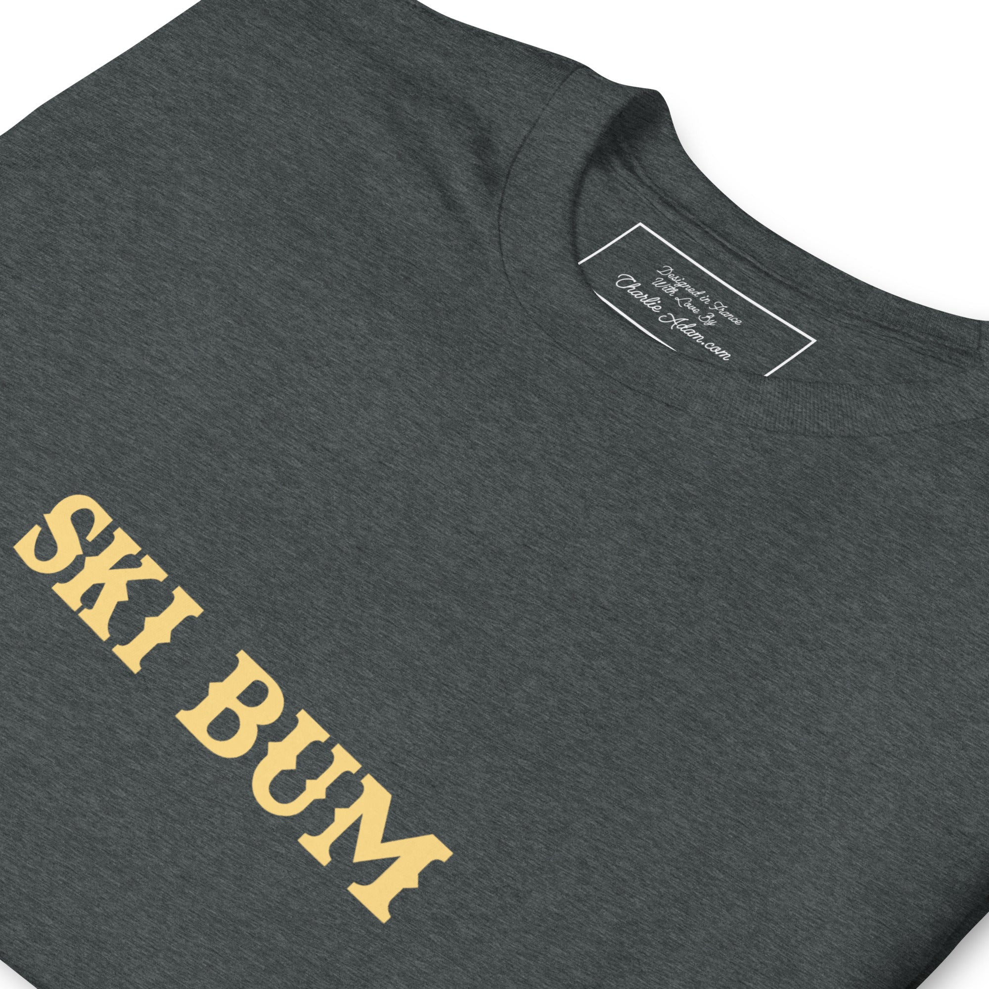 Softstyle Cotton T-Shirt Ski Bum light text