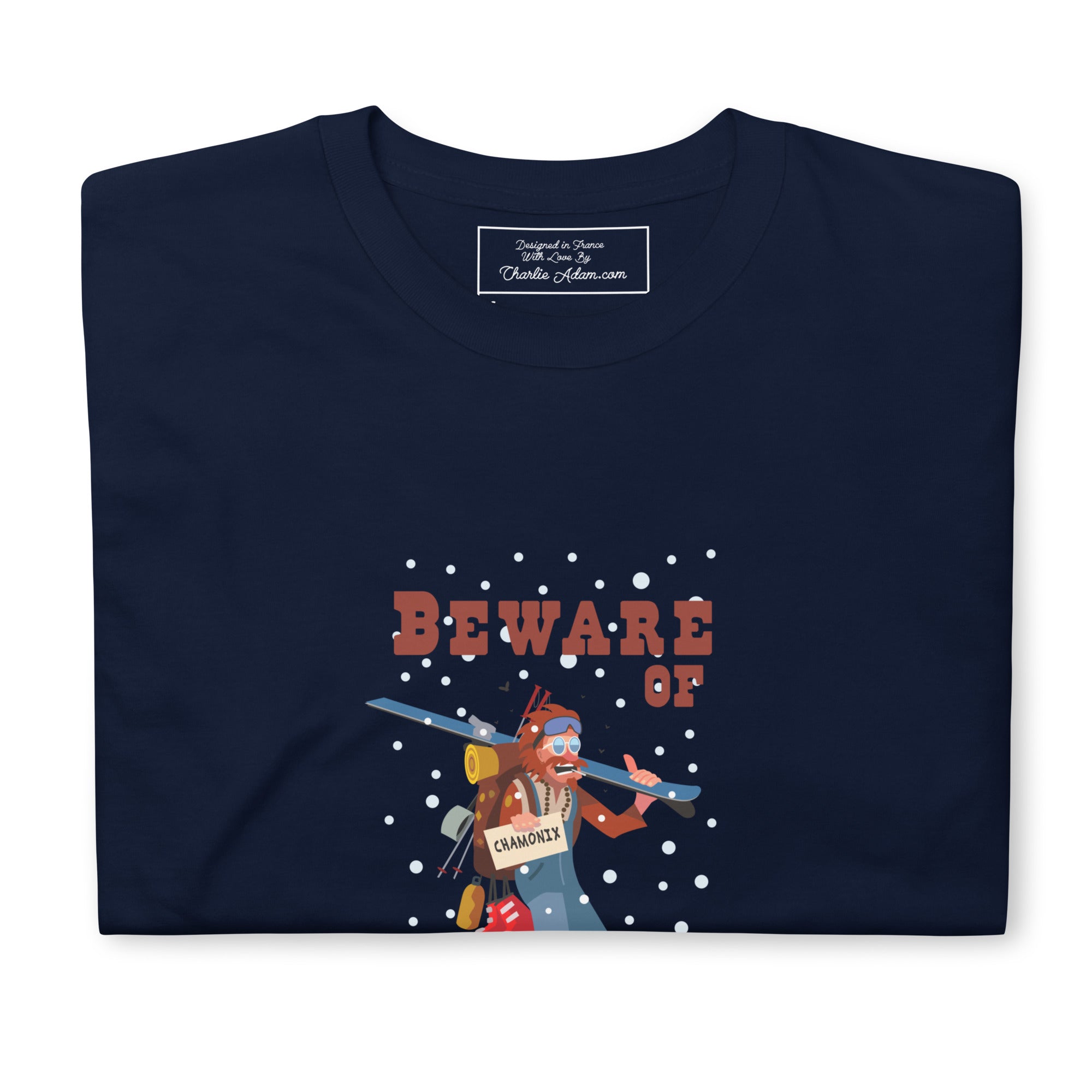 T-shirt softstyle en coton Beware of ski bums, drunks and loose women
