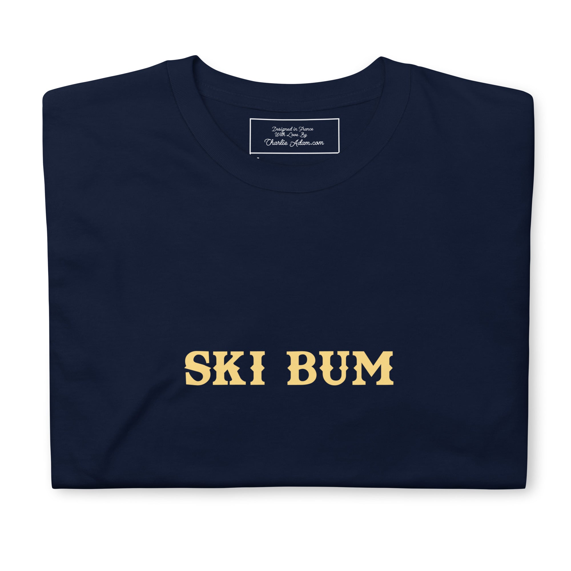 Softstyle Cotton T-Shirt Ski Bum light text