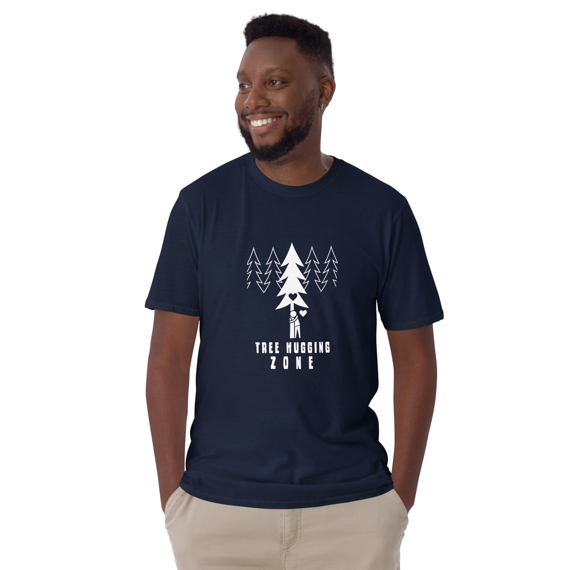 Softstyle Cotton T-Shirt Tree hugging zone white