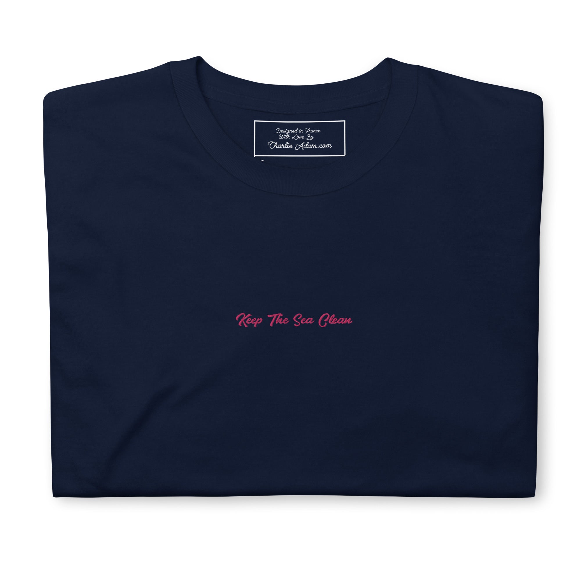 T-shirt softstyle en coton Keep The Sea Clean Flamingo brodé