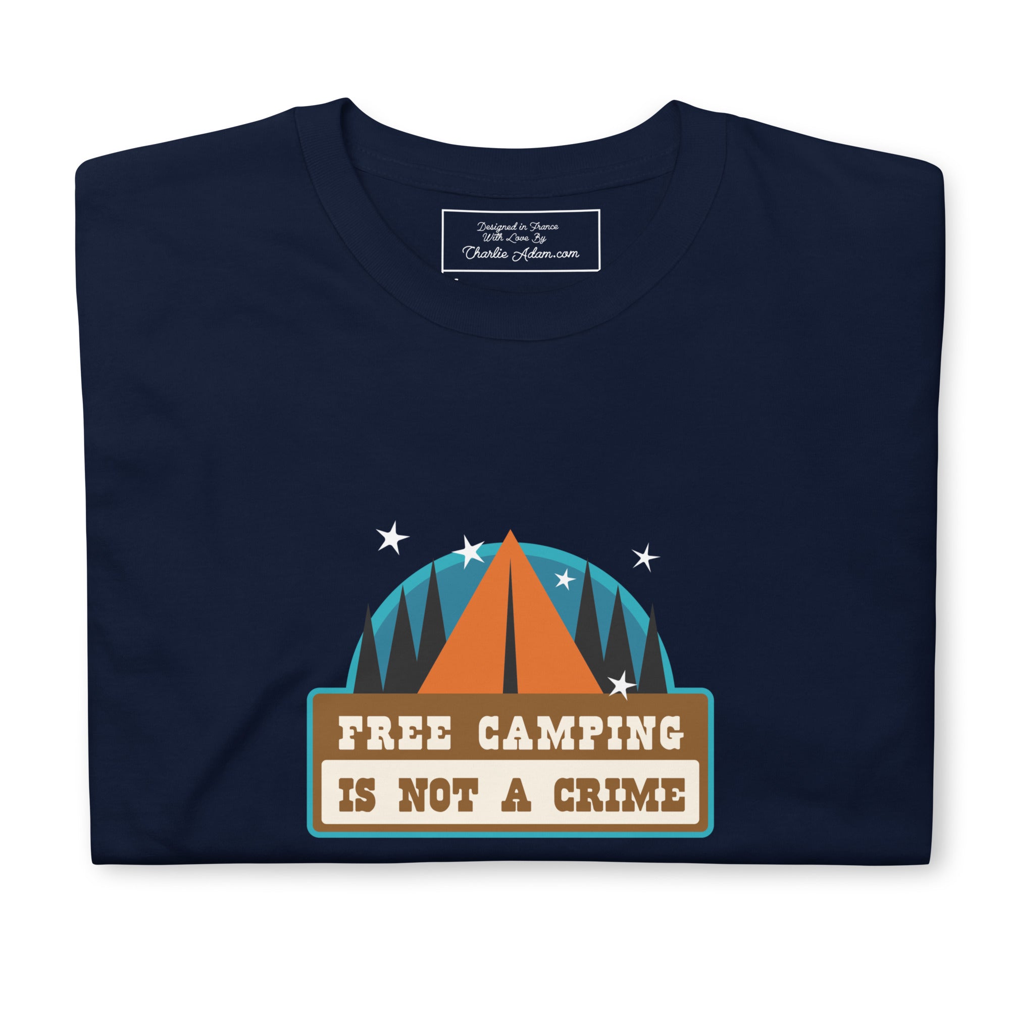 Softstyle Cotton T-Shirt Free camping is not a crime graphic