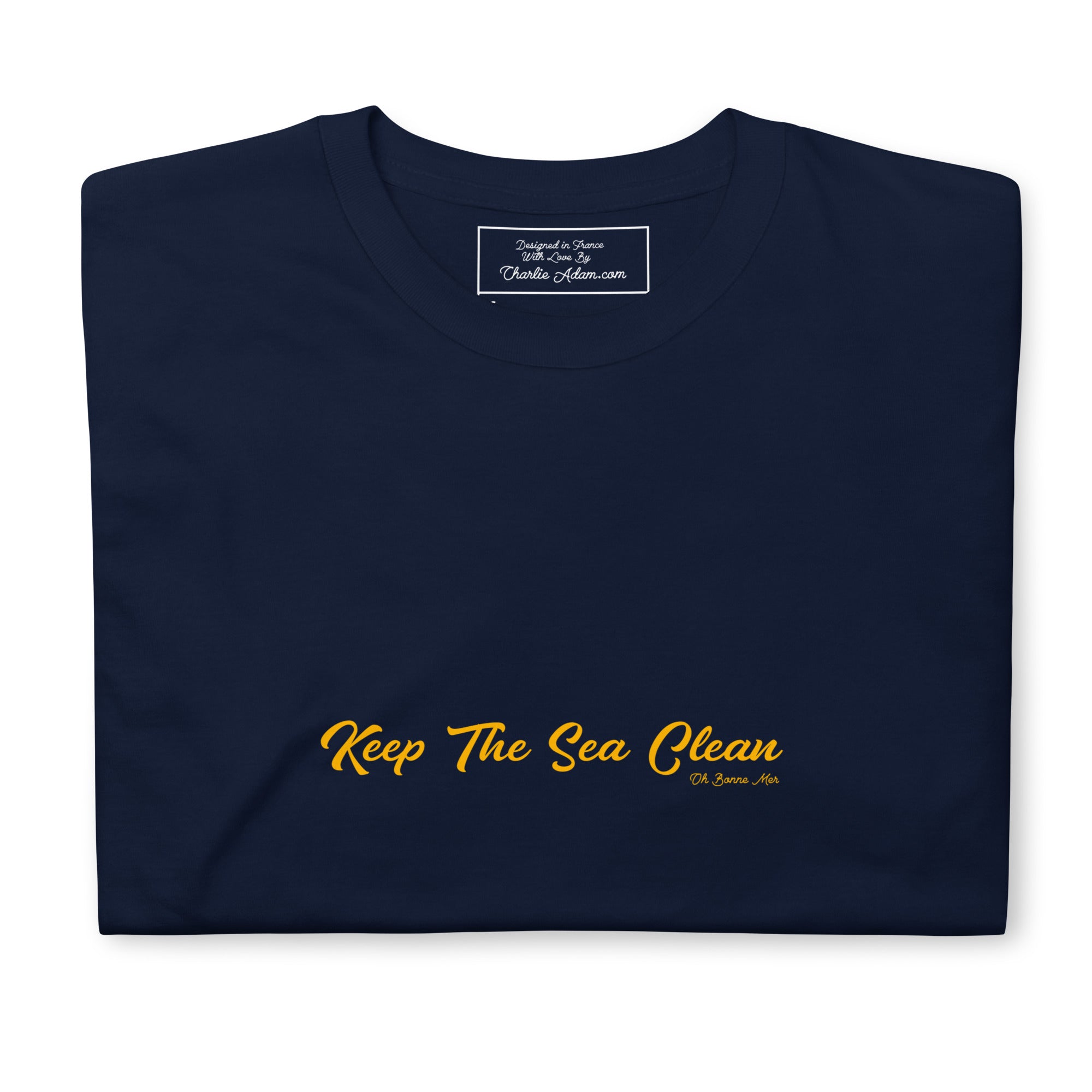 T-shirt softstyle en coton Keep The Sea Clean Gold