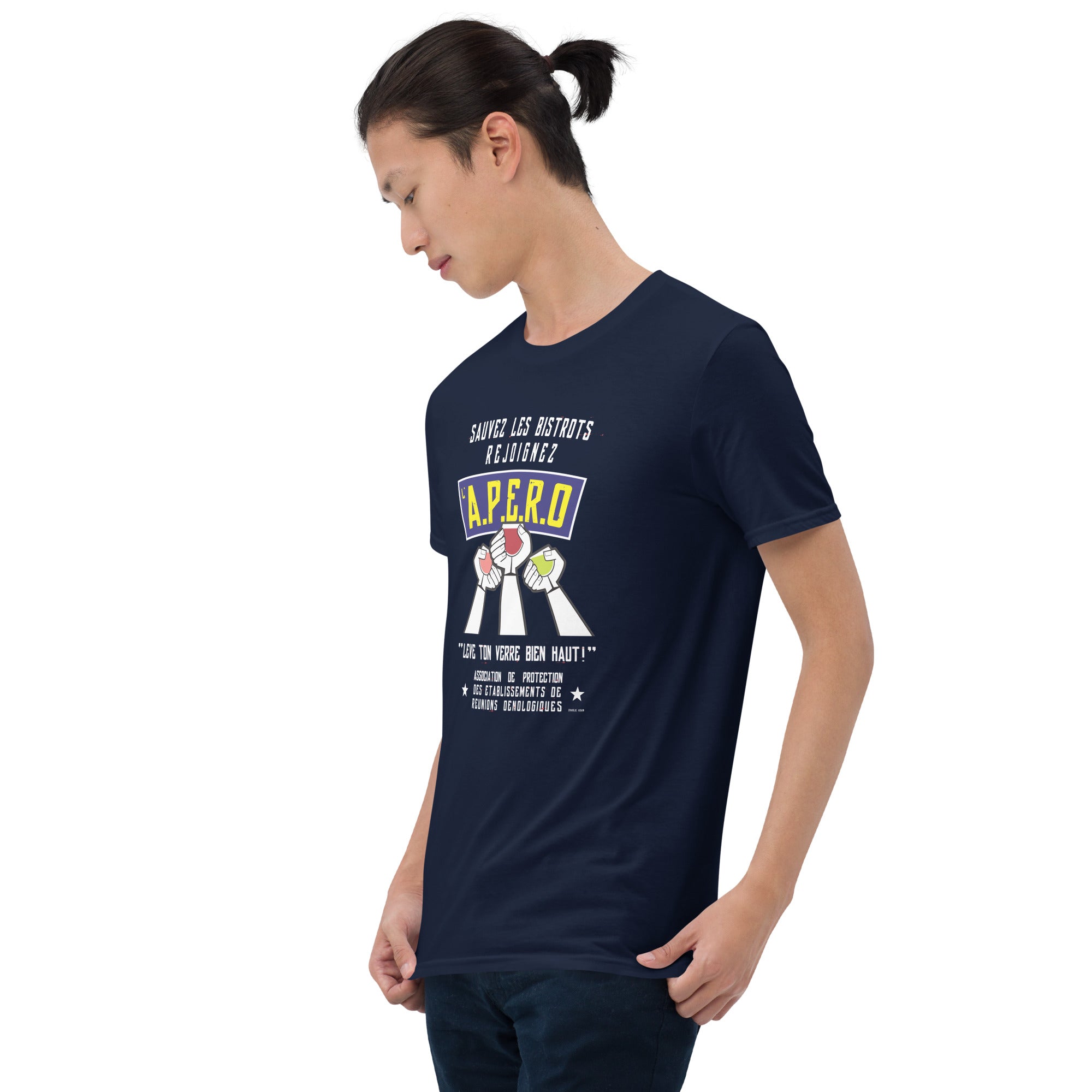 T-shirt softstyle en coton Sauvez les Bistrots, rejoignez l'Apéro