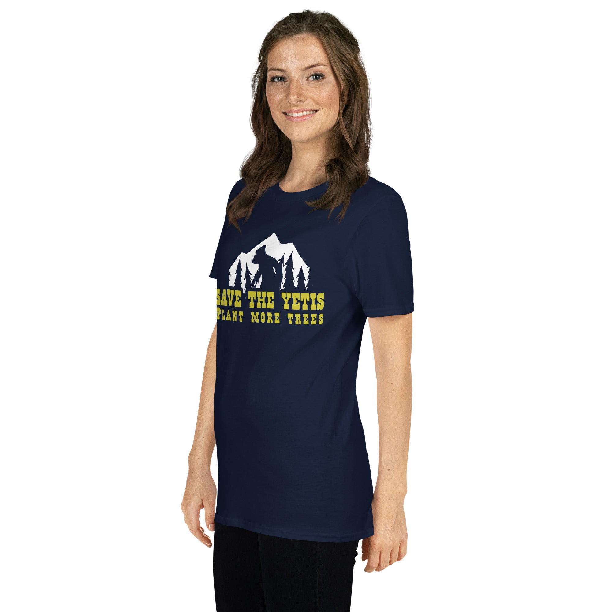 Softstyle Cotton T-Shirt Save the Yetis Plant more Trees