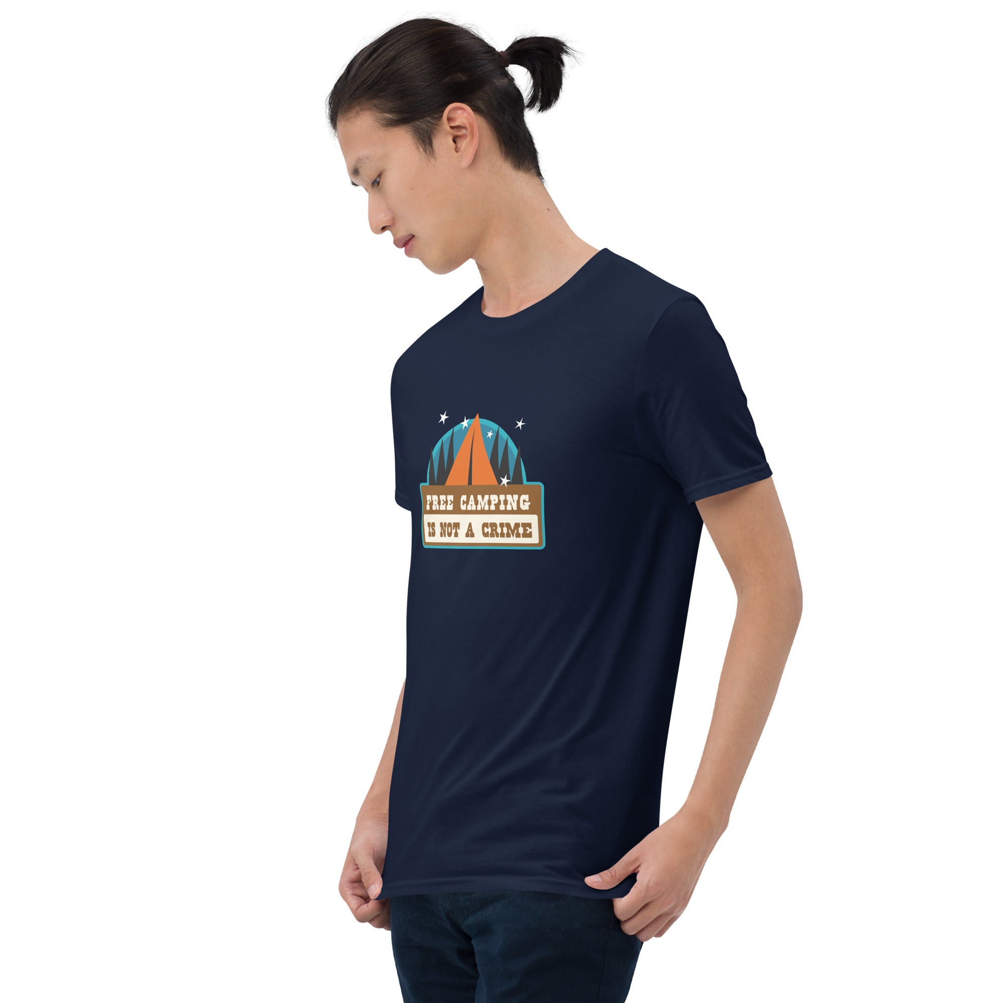 Softstyle Cotton T-Shirt Free camping is not a crime graphic