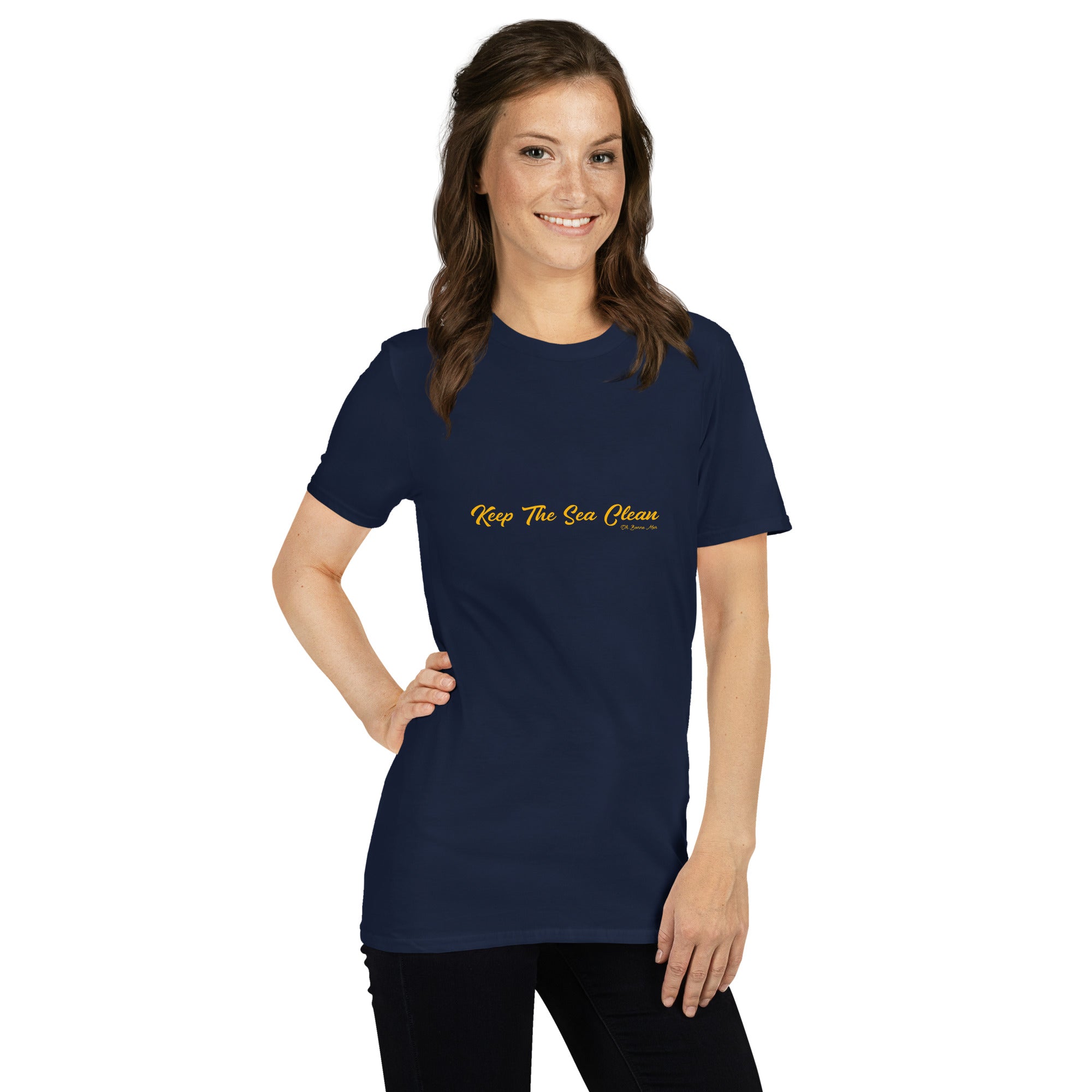 Softstyle Cotton T-Shirt Keep The Sea Clean Gold