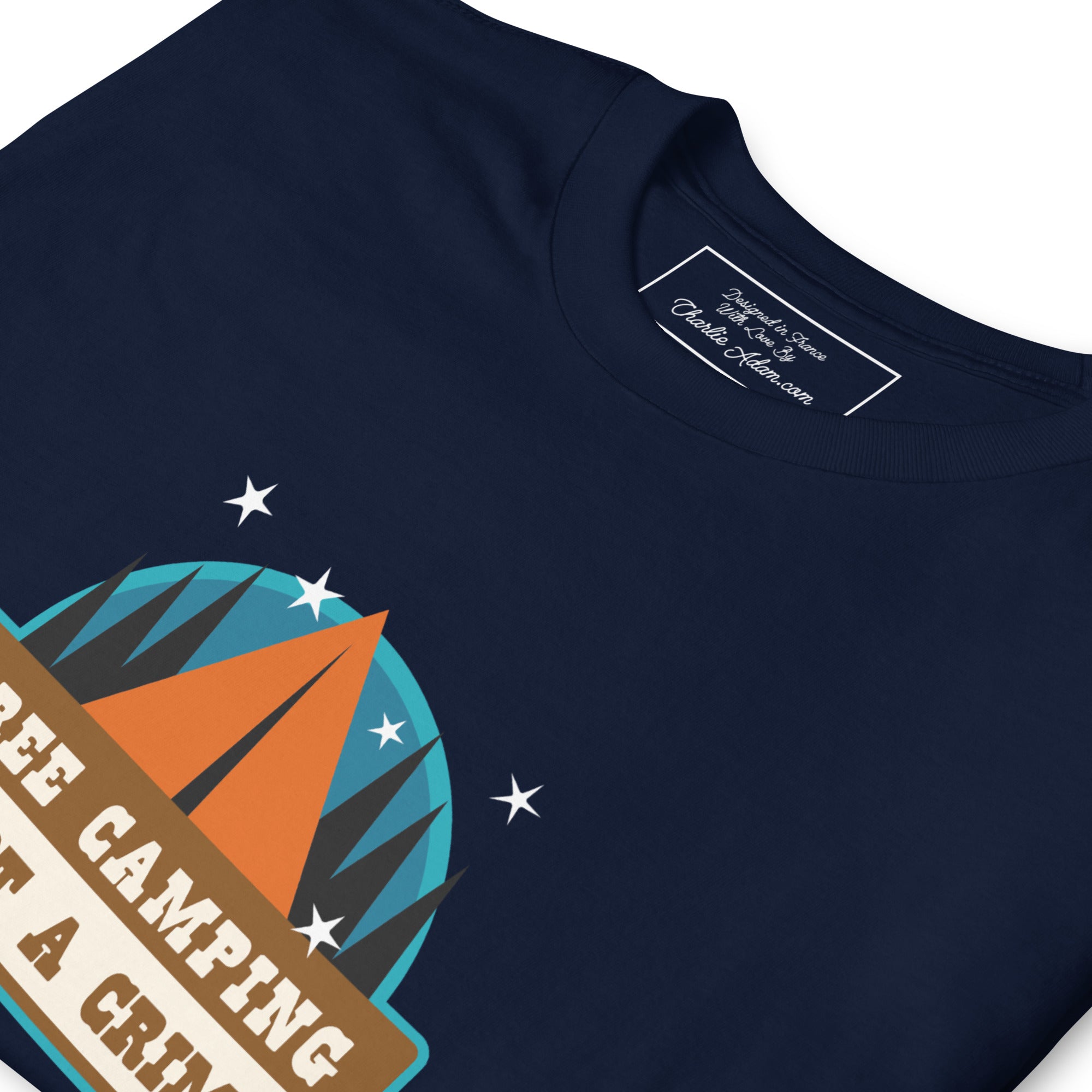 Softstyle Cotton T-Shirt Free camping is not a crime graphic