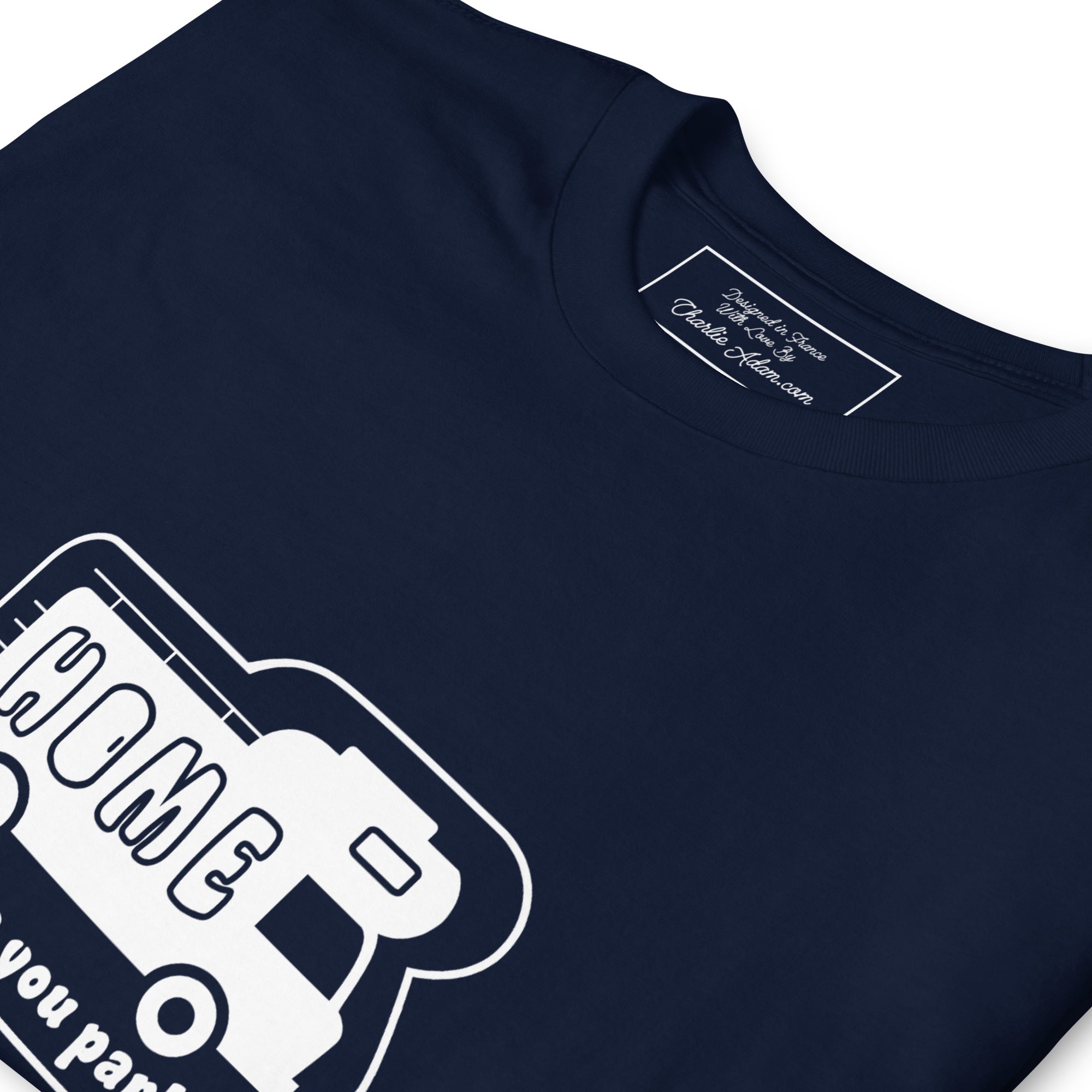 T-shirt softstyle en coton White Camper Van Home is where you park it