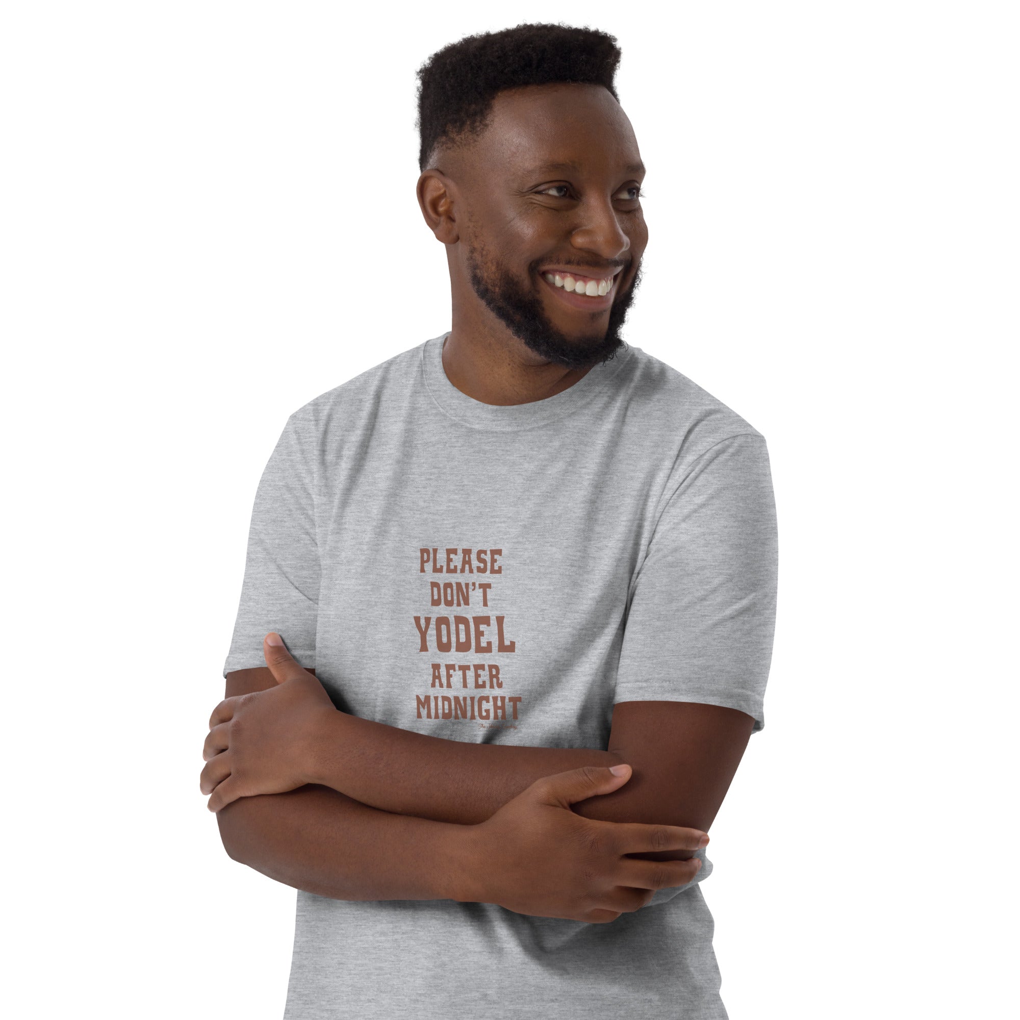 Softstyle Cotton T-Shirt Don't Yodel After Midnight on light colors