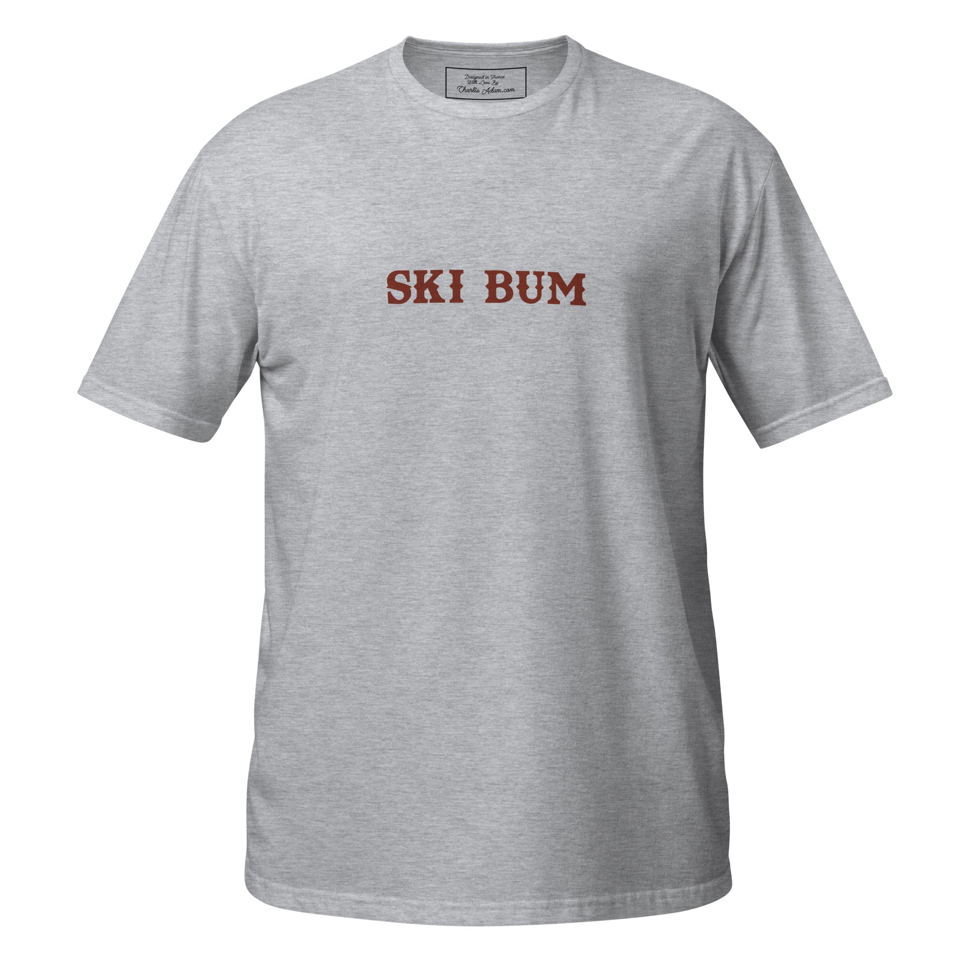 T-shirt softstyle en coton Ski Bum texte foncé