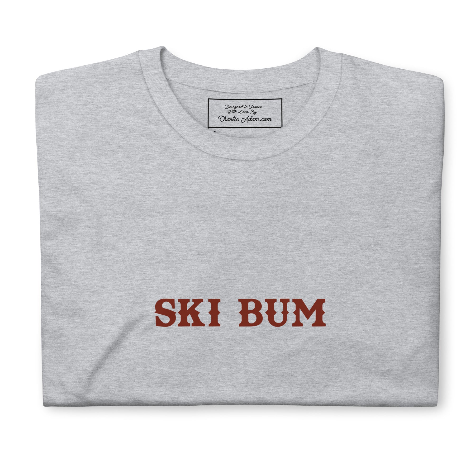 T-shirt softstyle en coton Ski Bum texte foncé