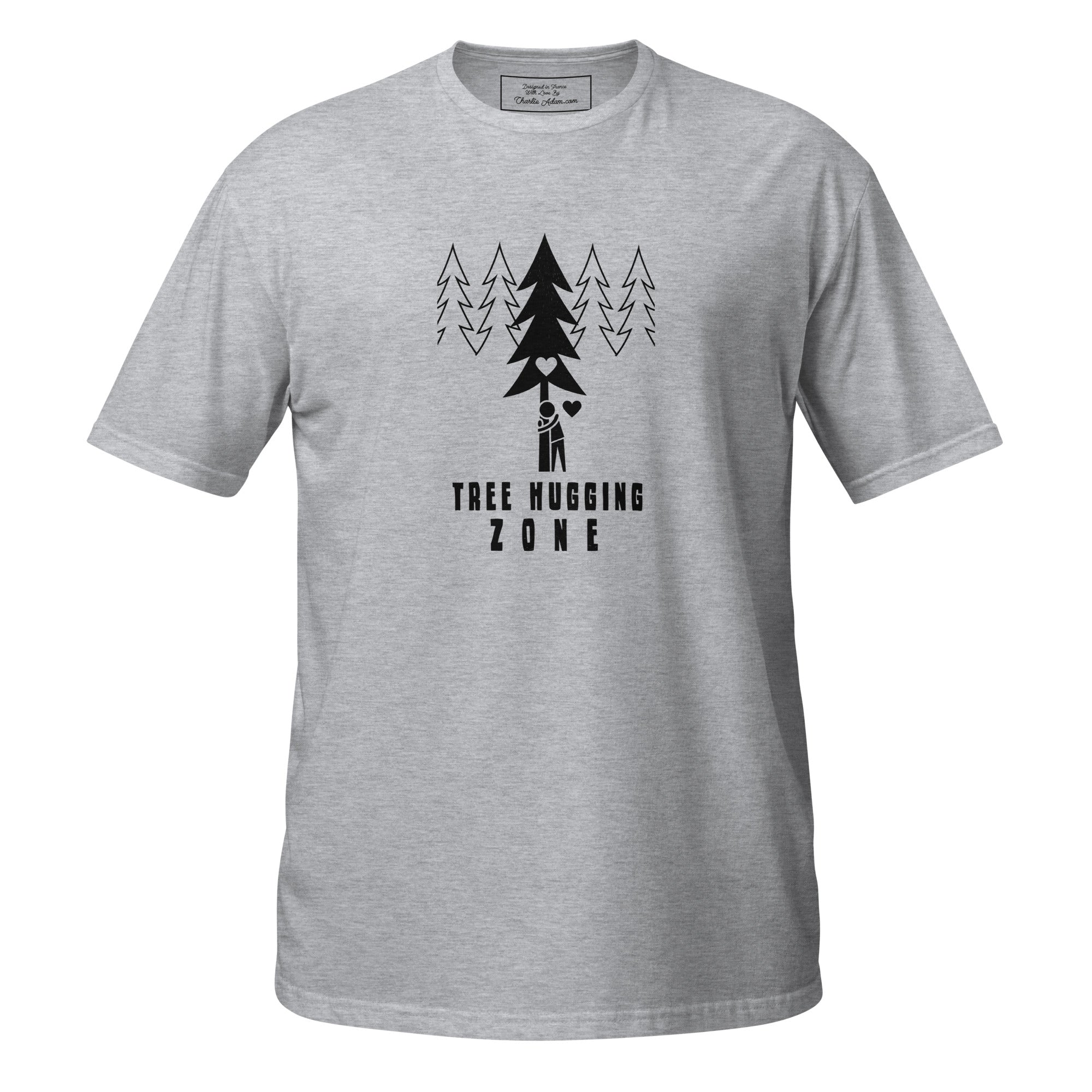 T-shirt softstyle en coton Tree hugging zone black