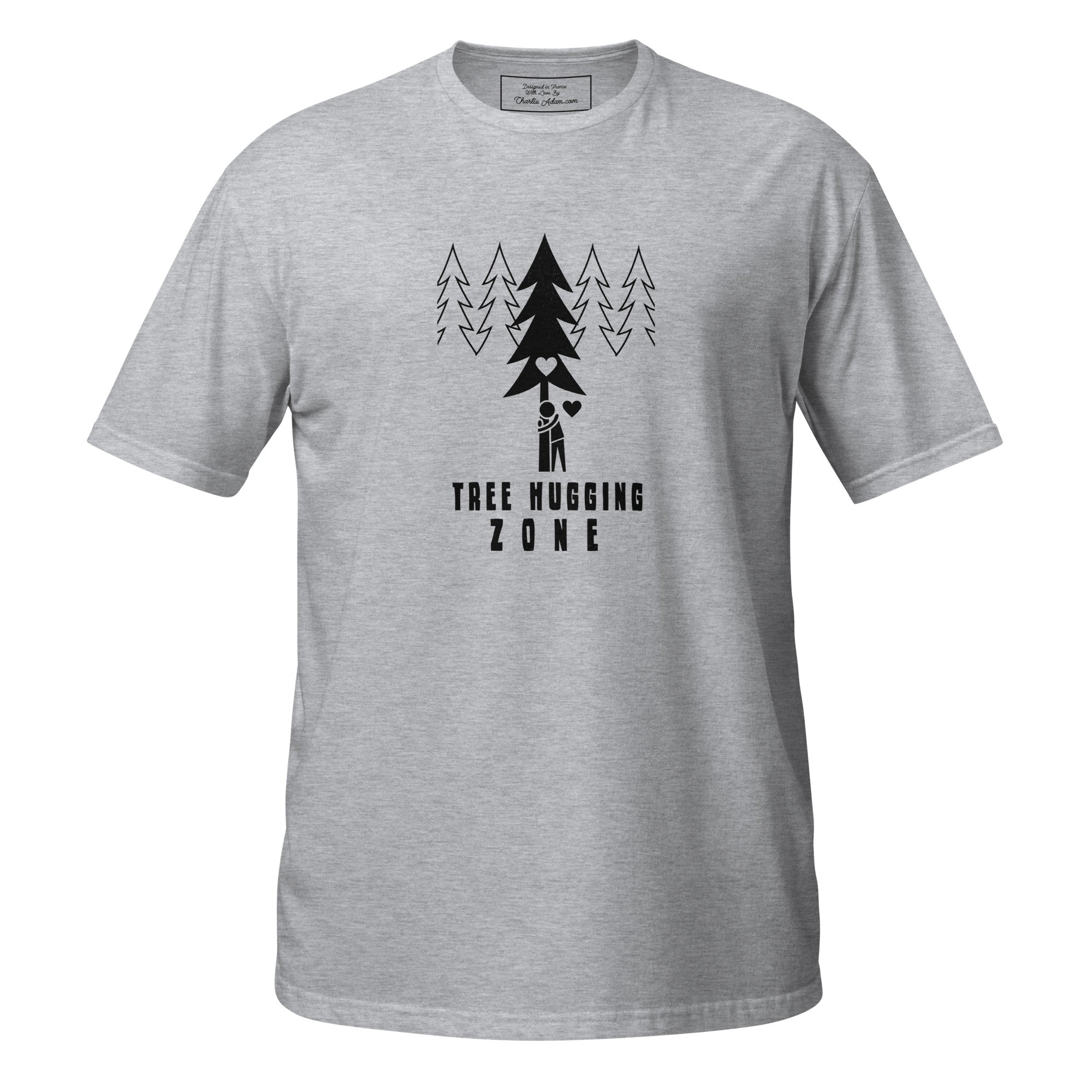 Softstyle Cotton T-Shirt Tree hugging zone black