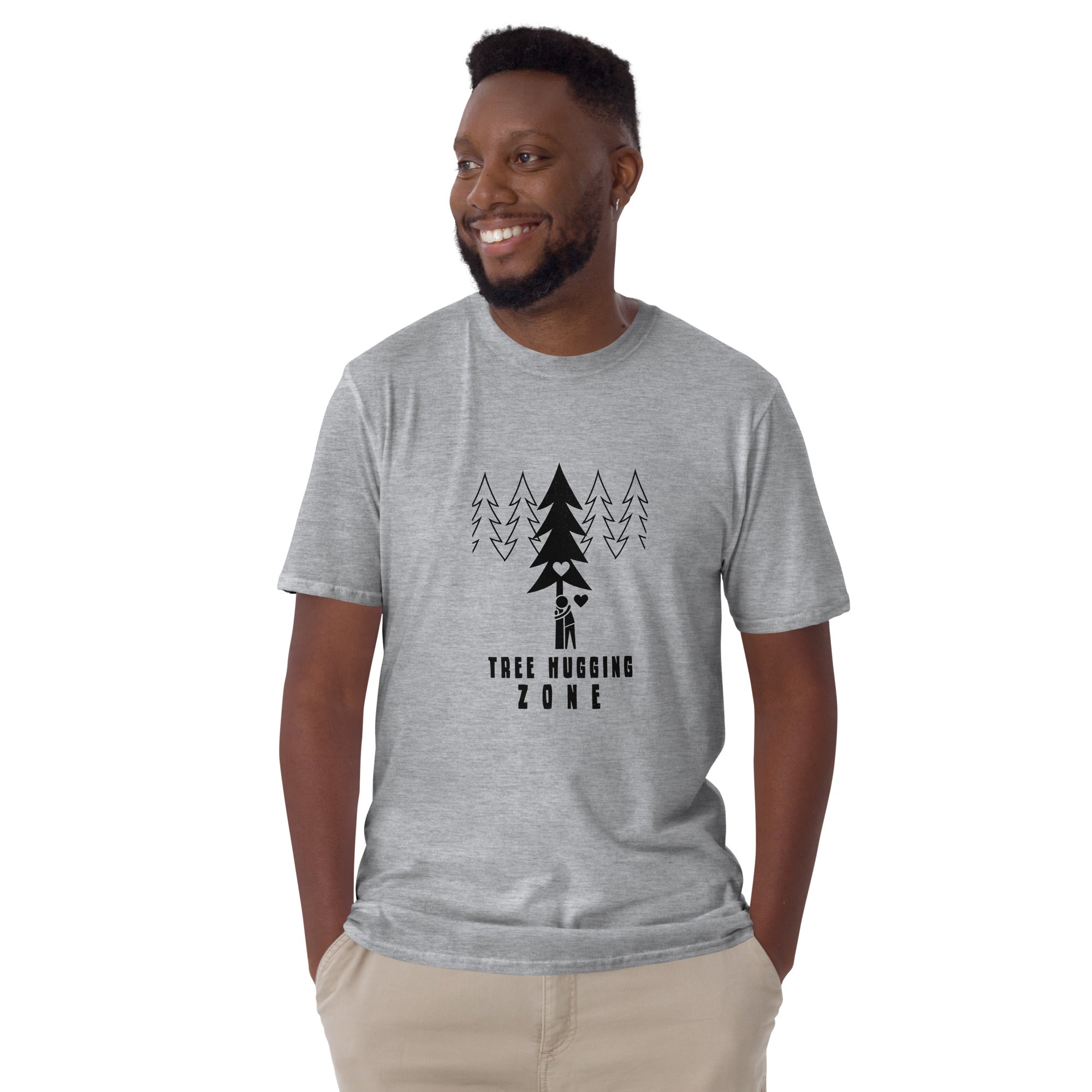 T-shirt softstyle en coton Tree hugging zone black