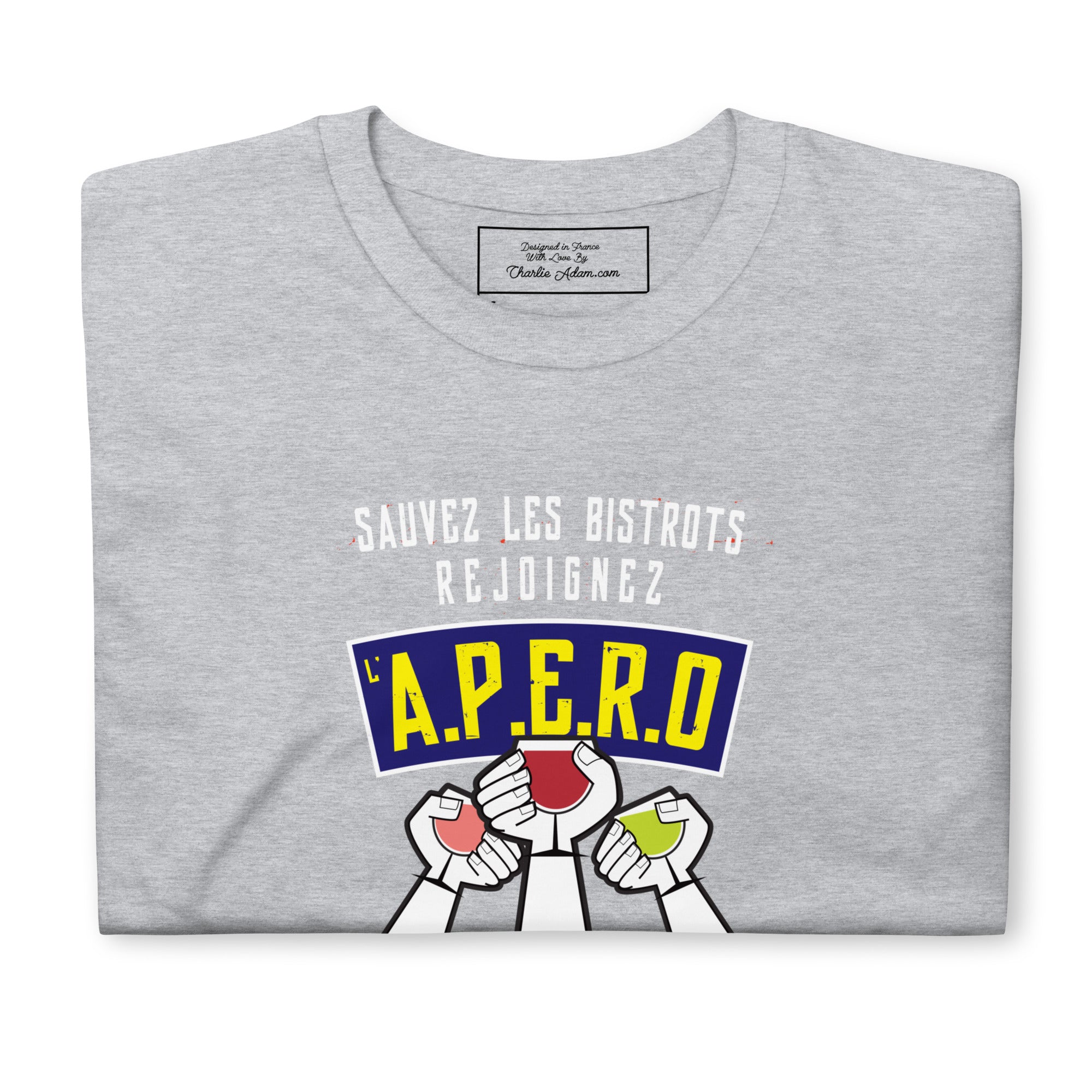 T-shirt softstyle en coton Sauvez les Bistrots, rejoignez l'Apéro