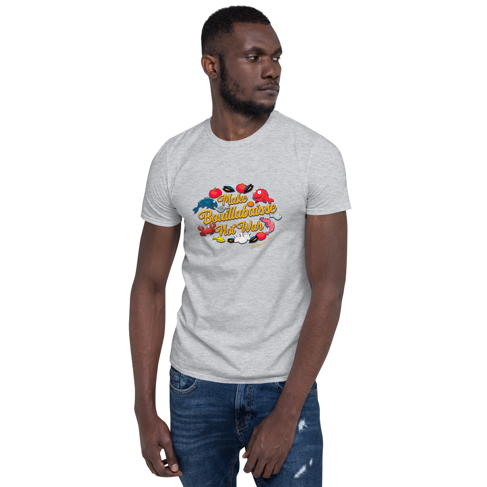 T-shirt softstyle en coton Make Bouillabaisse Not War Oh Bonne Mer