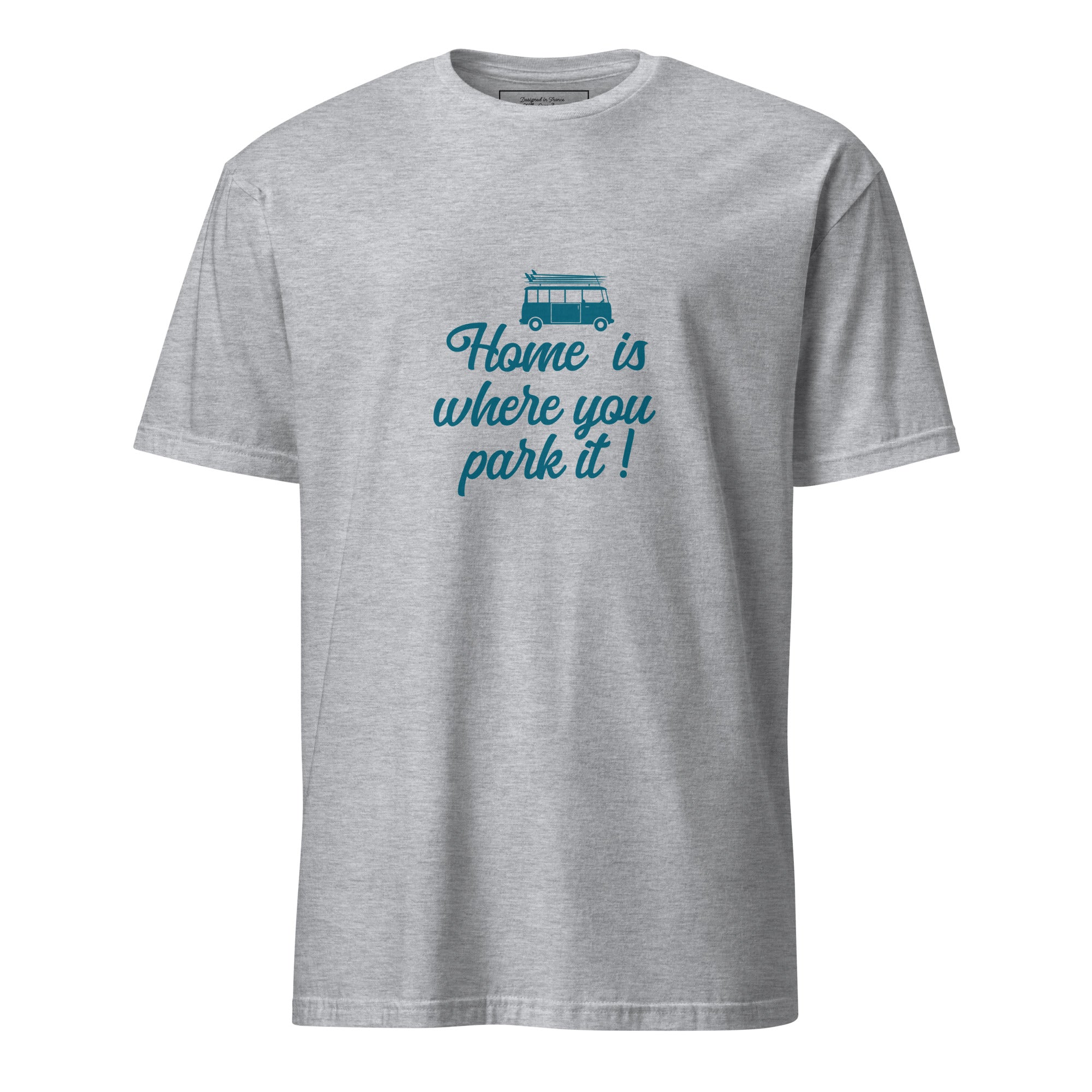 Softstyle Cotton T-Shirt Blue Surf Combi Home is where you park it