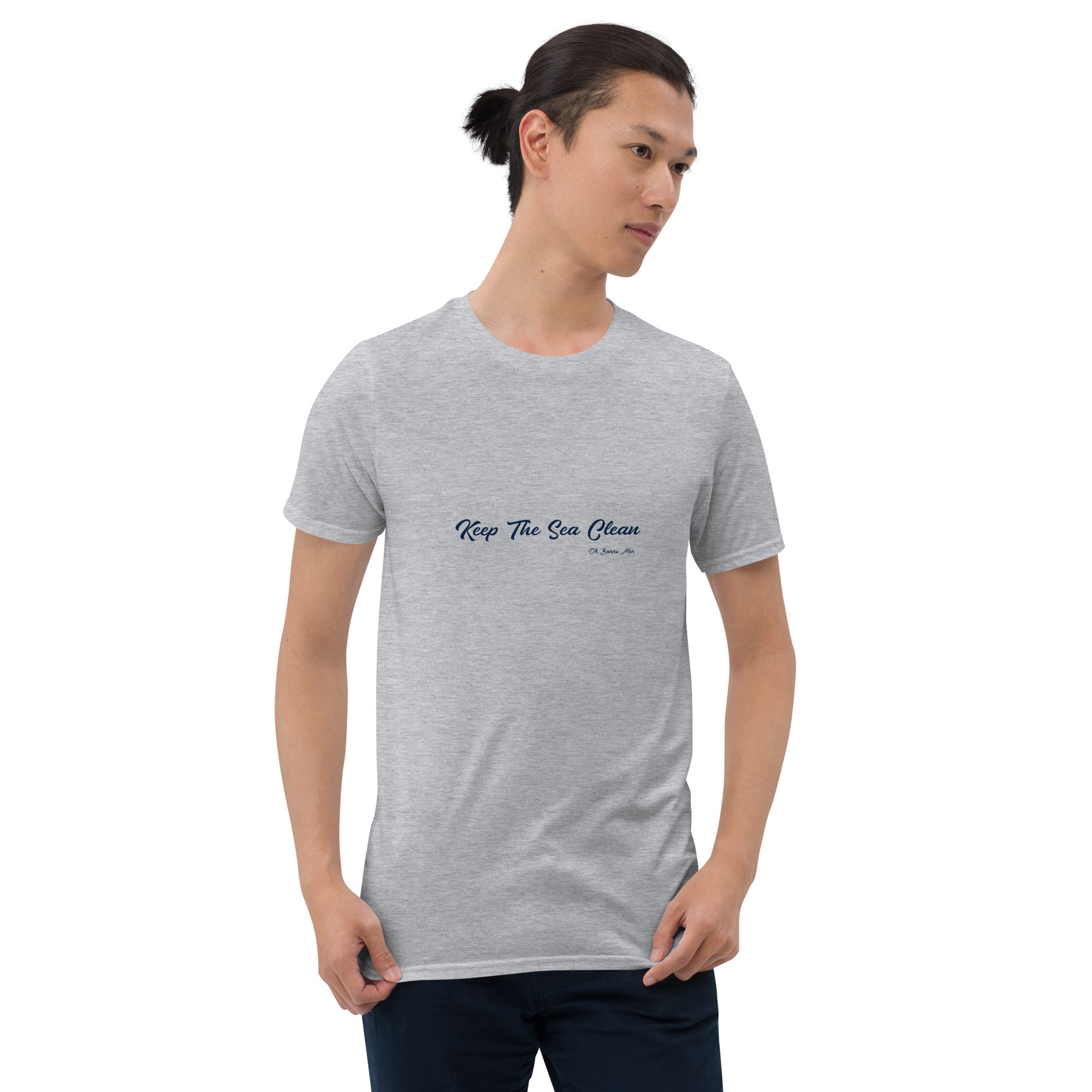 Softstyle Cotton T-Shirt Keep The Sea Clean Navy