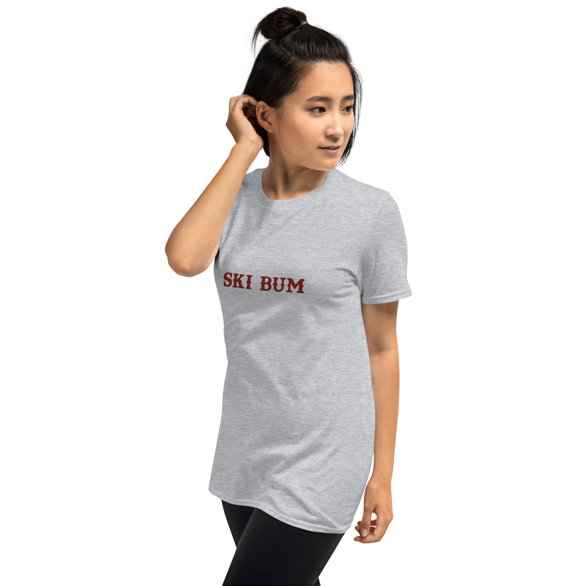 T-shirt softstyle en coton Ski Bum texte foncé