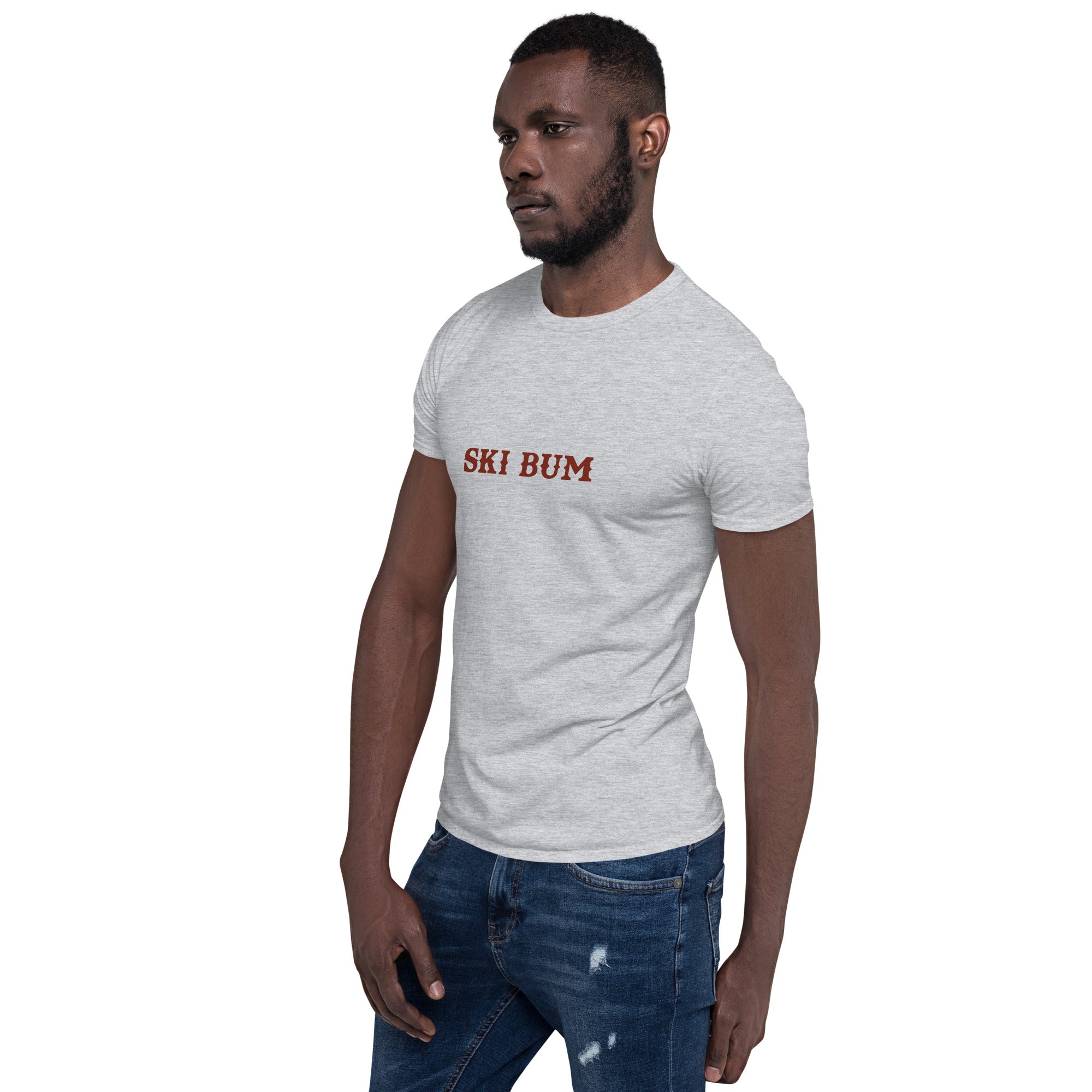 T-shirt softstyle en coton Ski Bum texte foncé