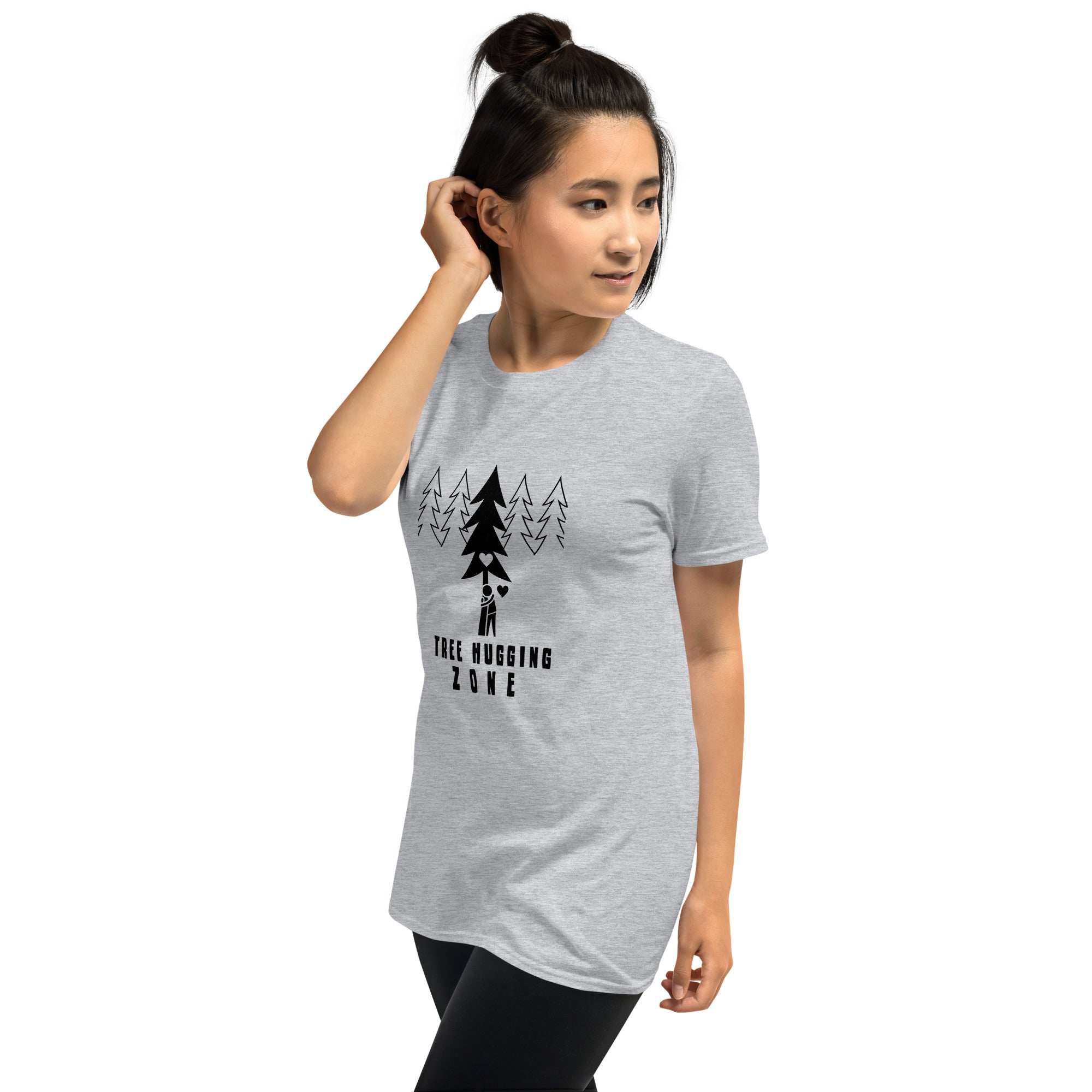 T-shirt softstyle en coton Tree hugging zone black