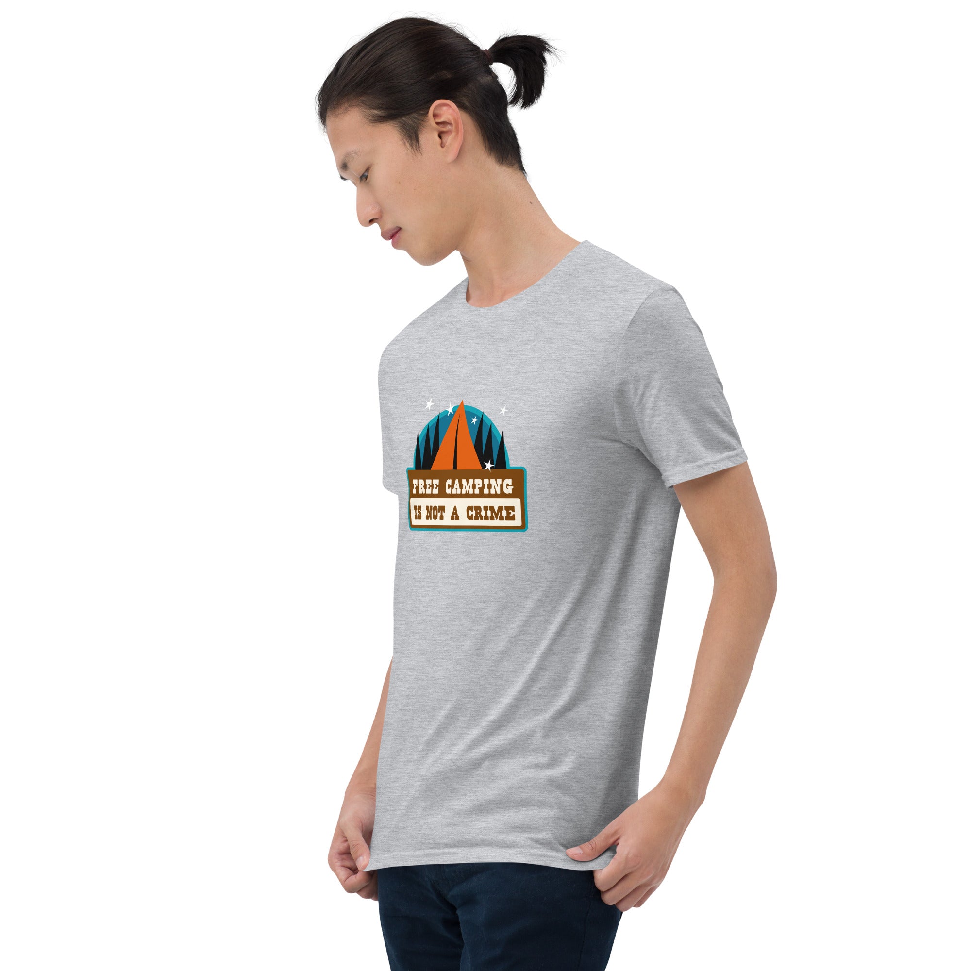 Softstyle Cotton T-Shirt Free camping is not a crime graphic