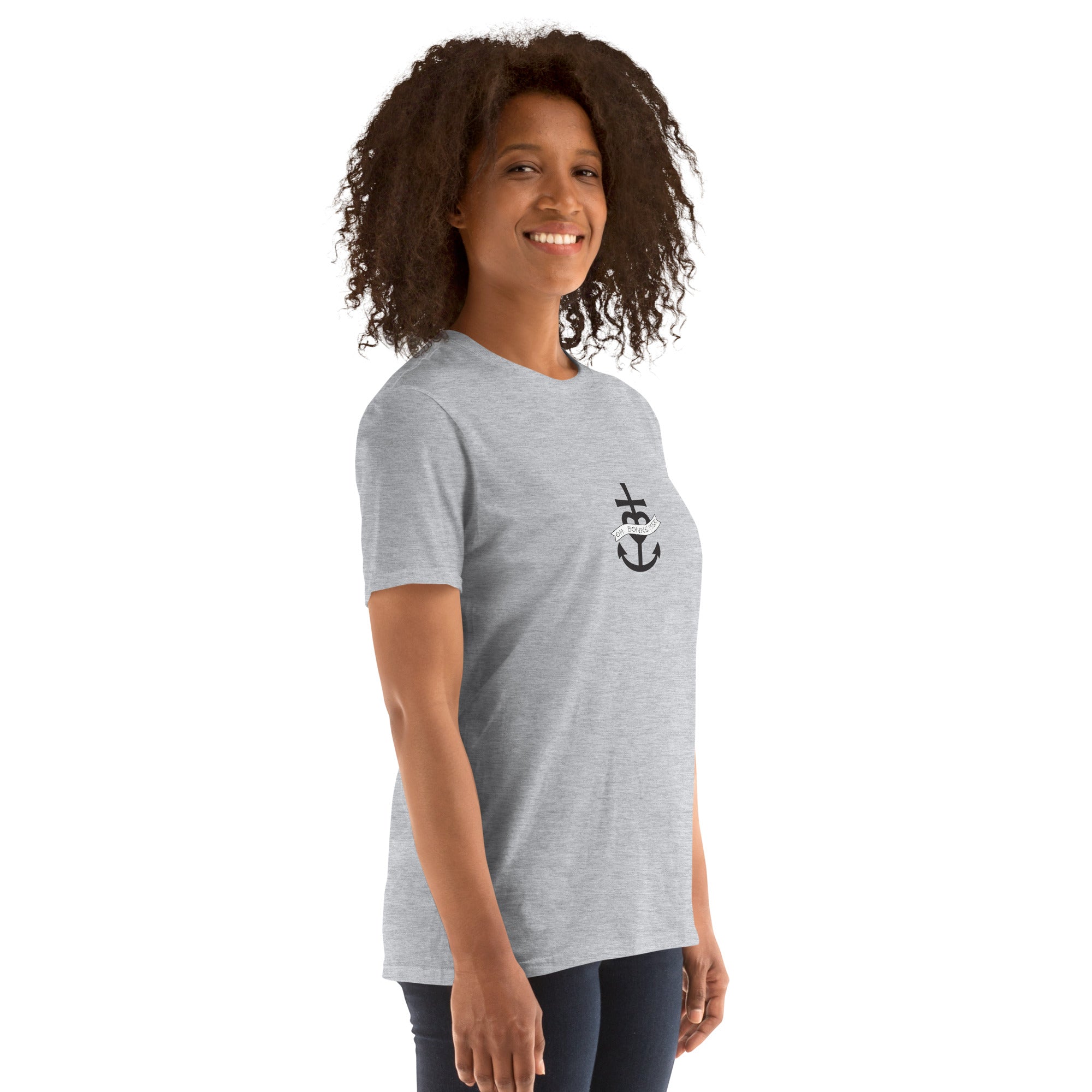 T-shirt softstyle en coton Croix de Camargue noire Oh Bonne Mer