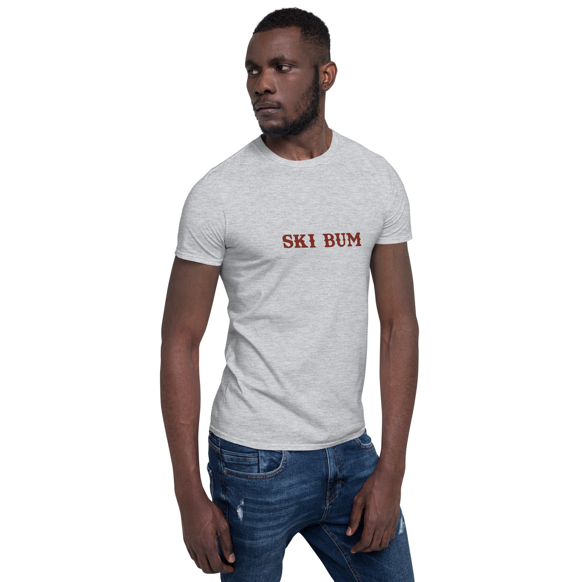 T-shirt softstyle en coton Ski Bum texte foncé