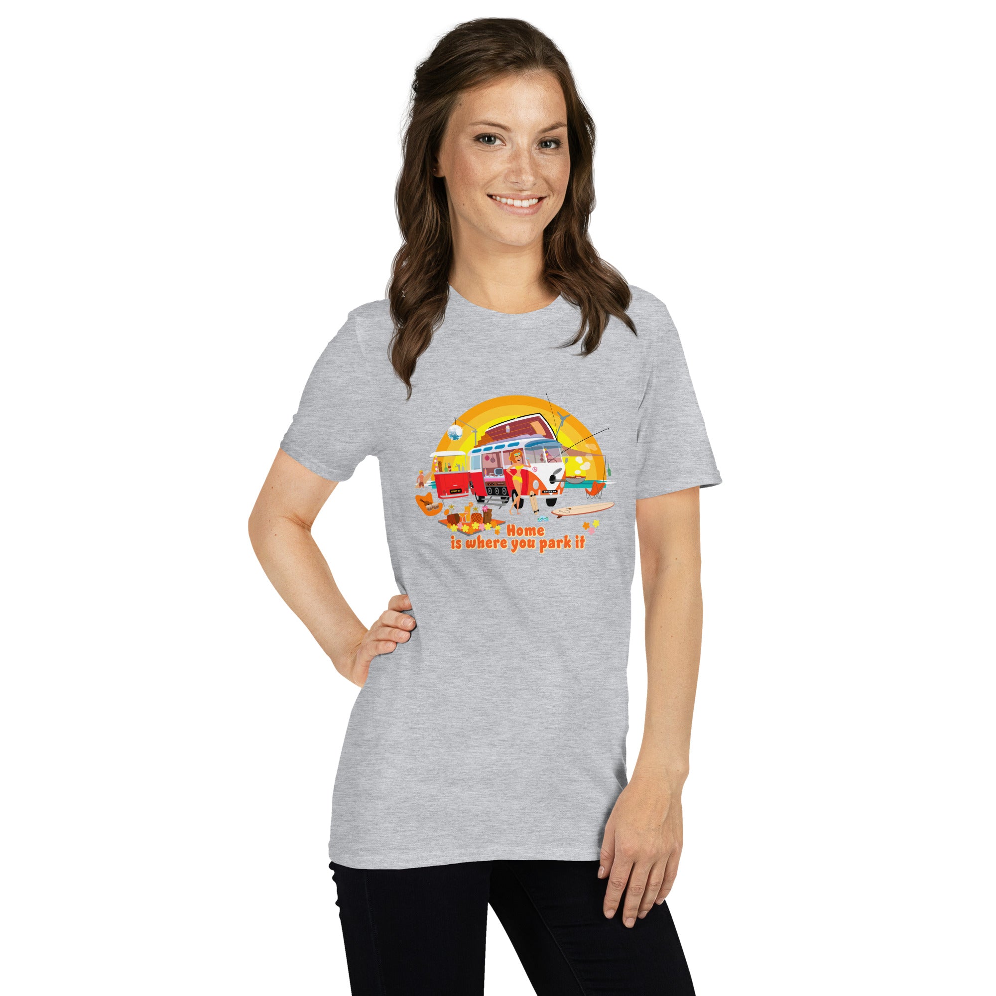 T-shirt softstyle en coton Ultra Combi: Home is where you park it