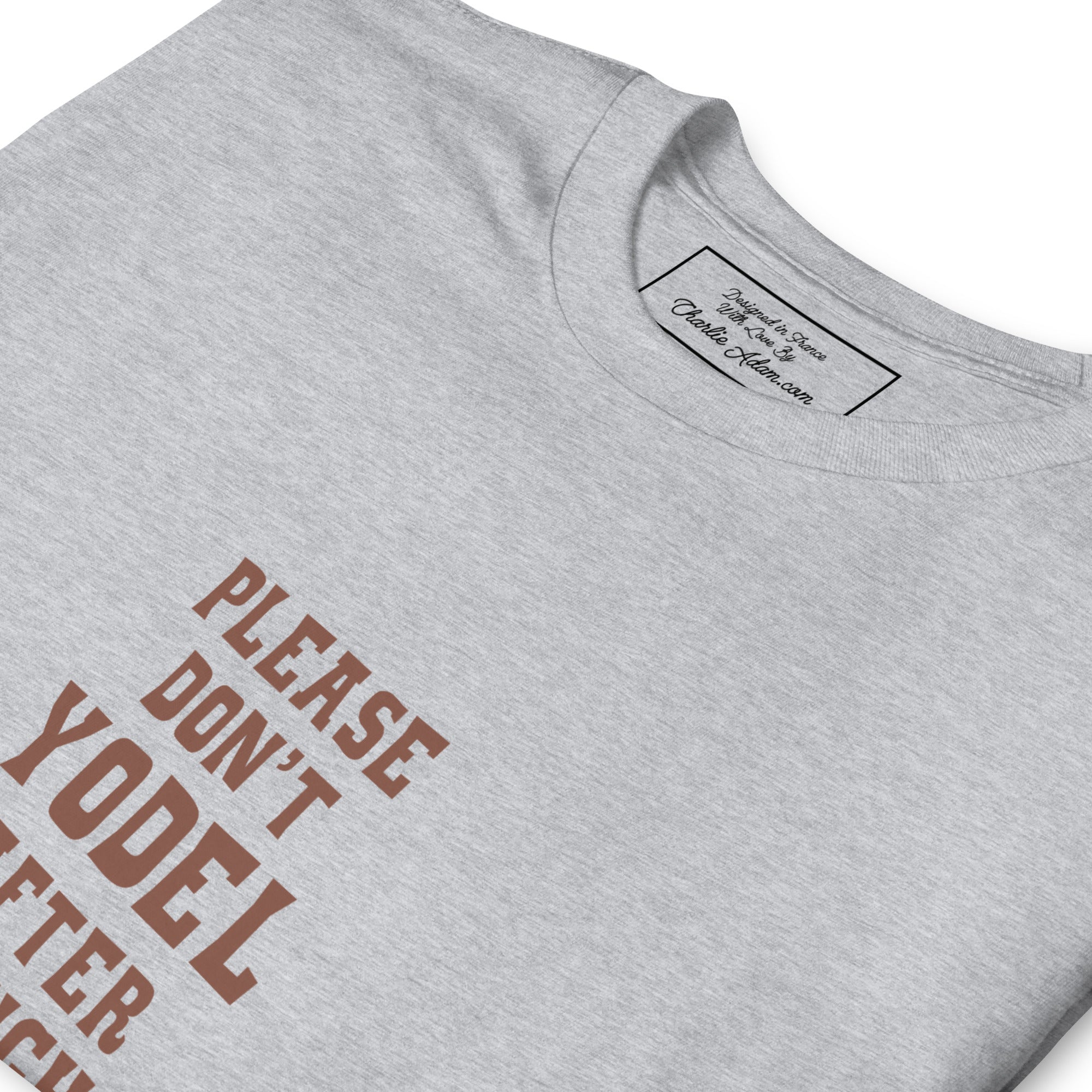 Softstyle Cotton T-Shirt Don't Yodel After Midnight on light colors