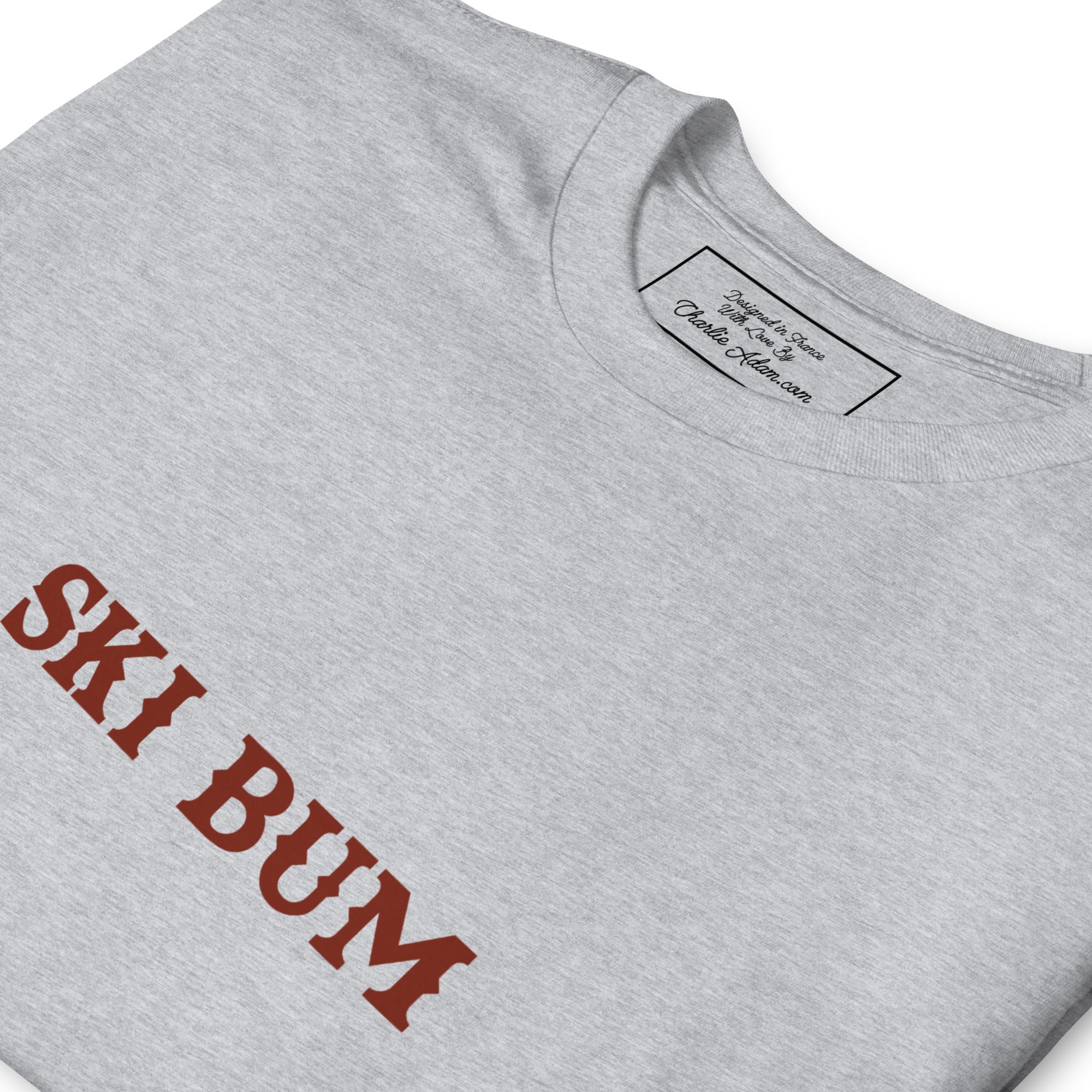 T-shirt softstyle en coton Ski Bum texte foncé