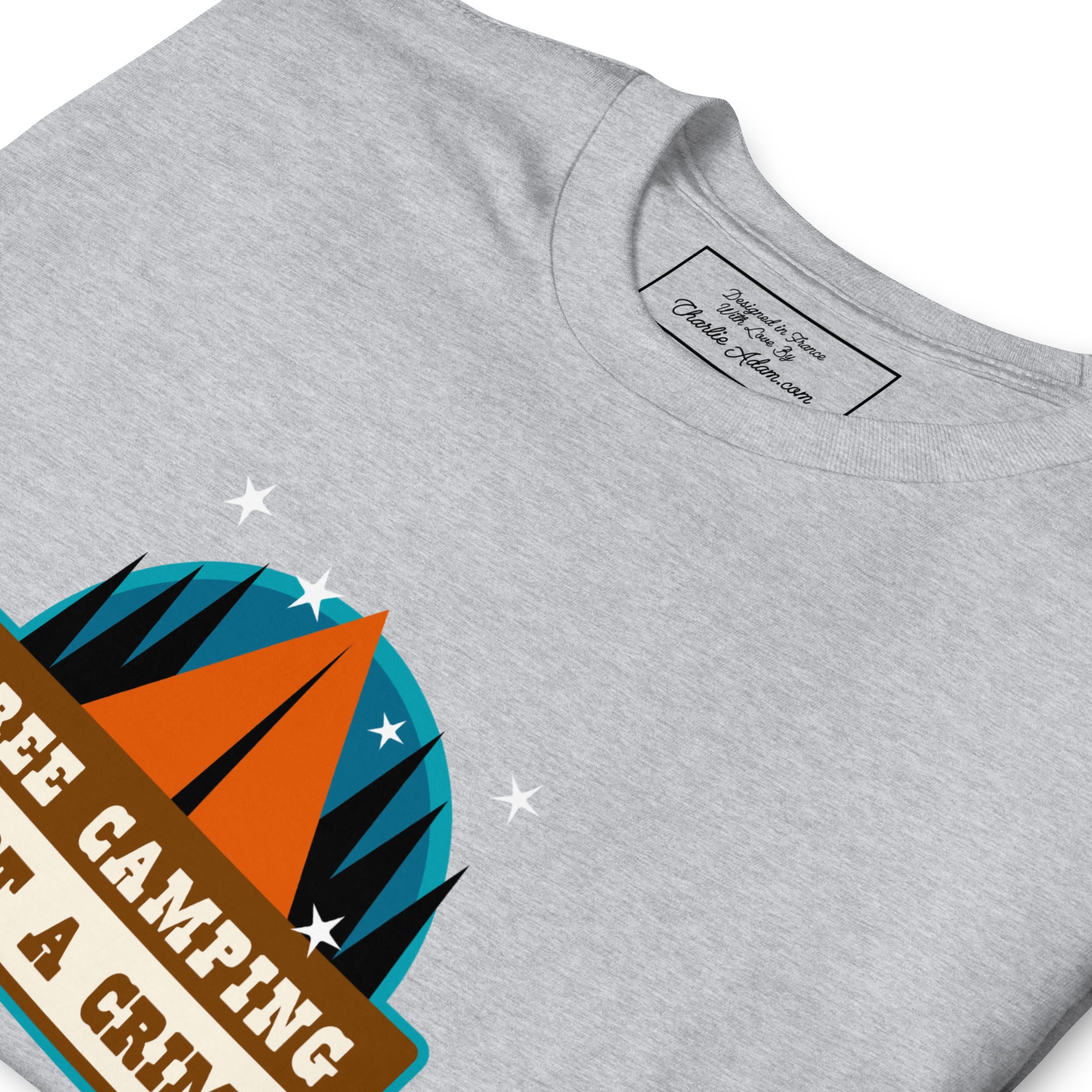 Softstyle Cotton T-Shirt Free camping is not a crime graphic