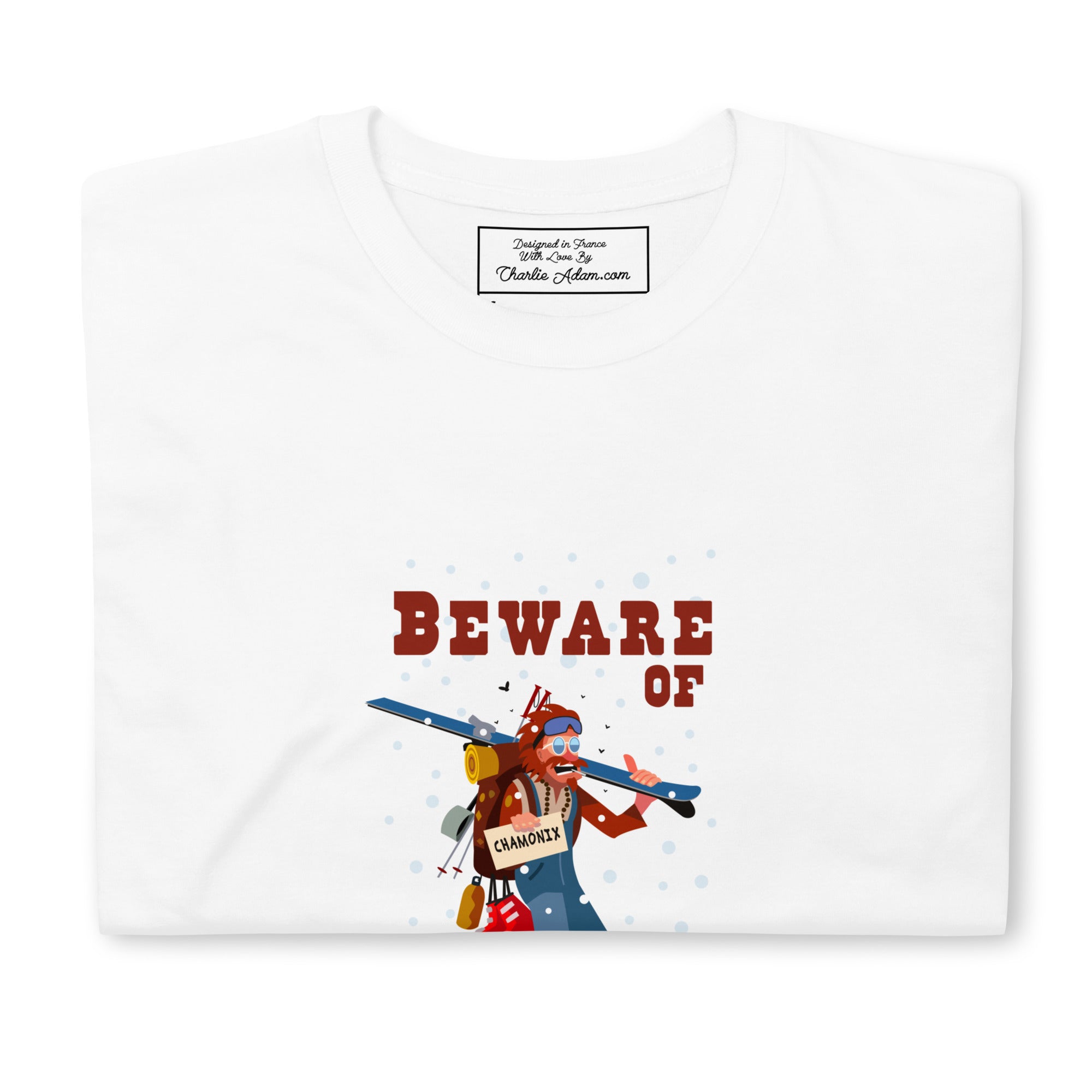 T-shirt softstyle en coton Beware of ski bums, drunks and loose women