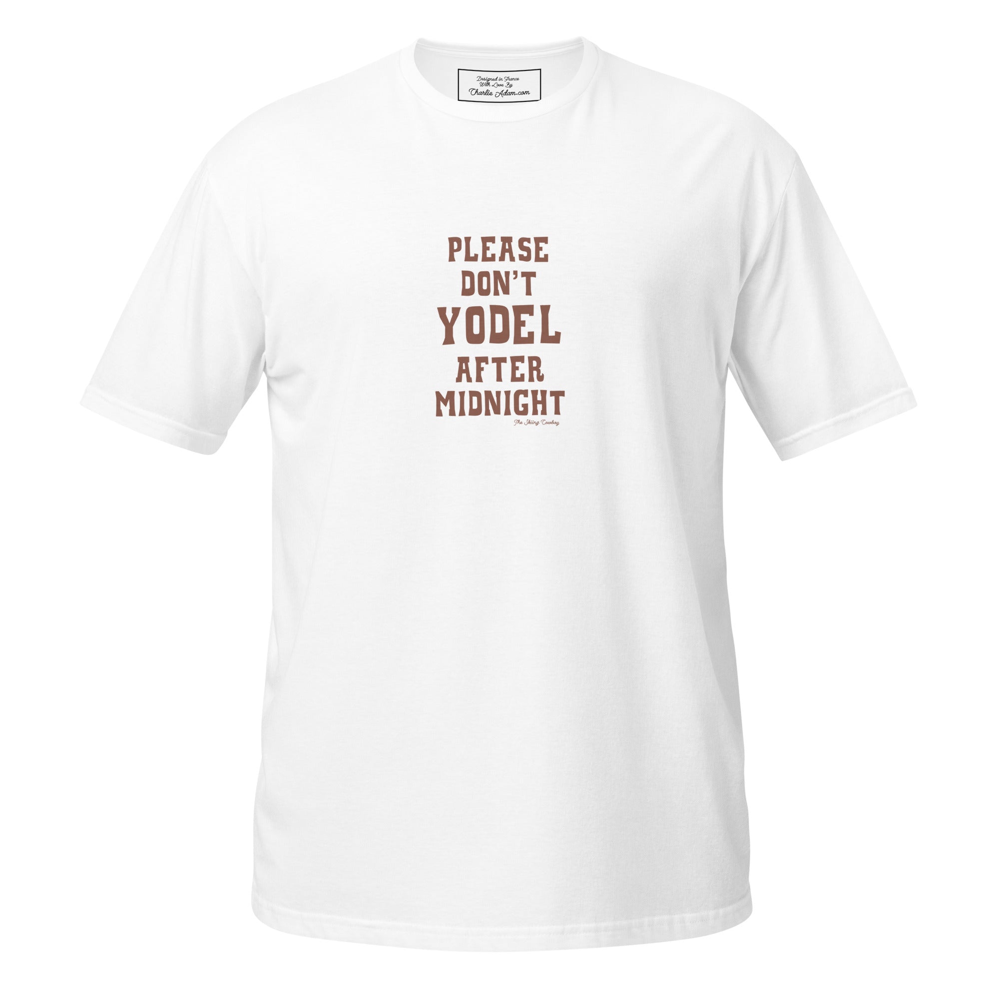 Softstyle Cotton T-Shirt Don't Yodel After Midnight on light colors