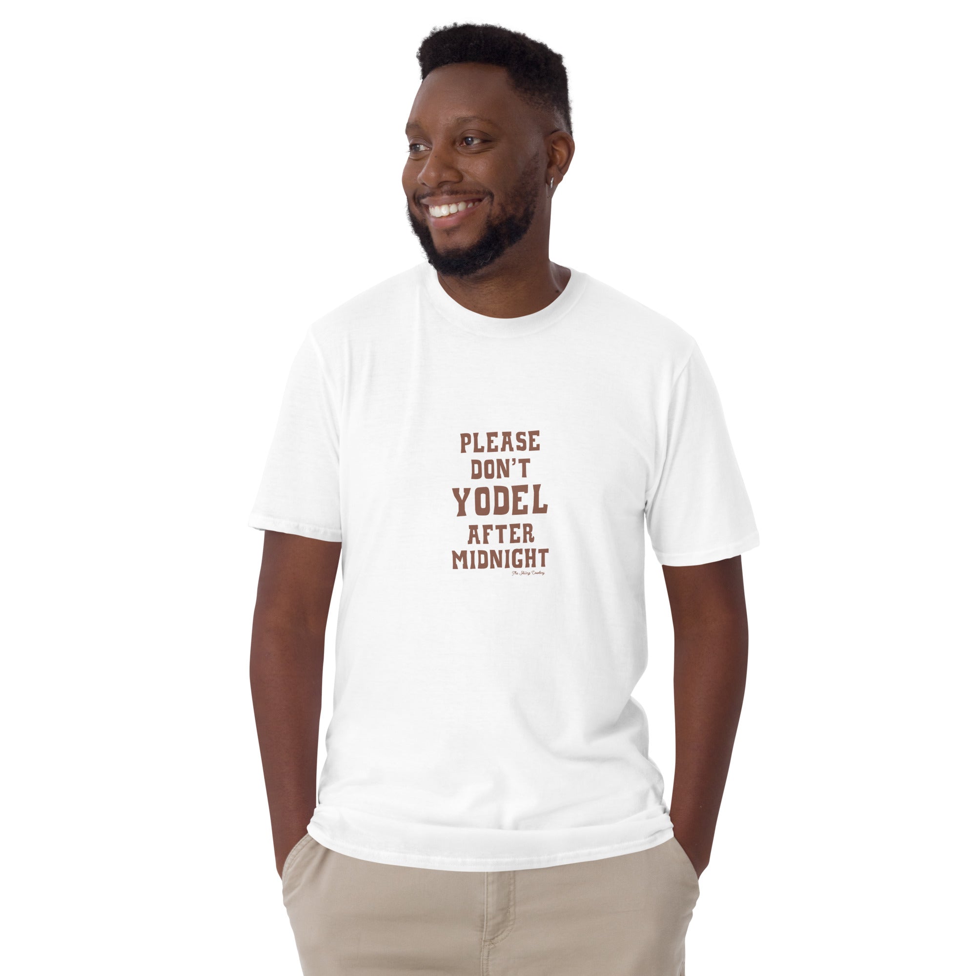 T-shirt softstyle en coton Don't Yodel After Midnight sur fond clair