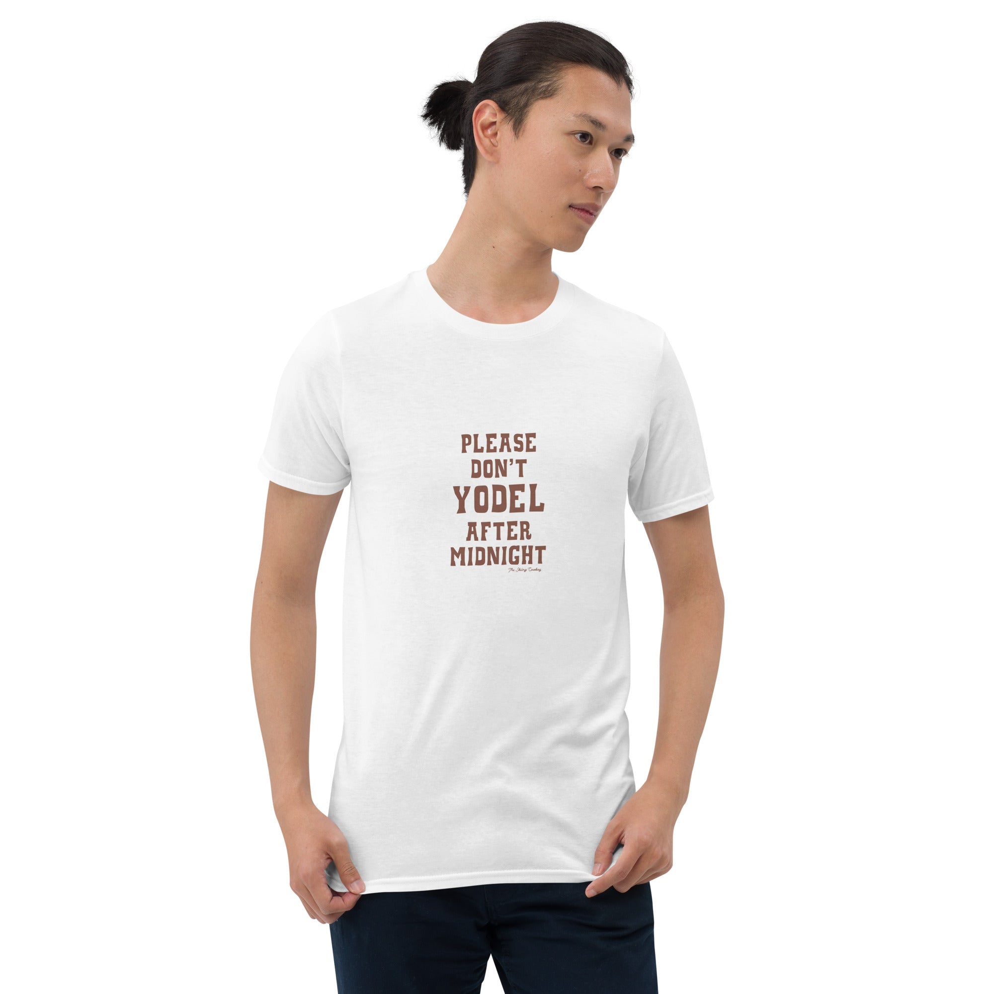 T-shirt softstyle en coton Don't Yodel After Midnight sur fond clair