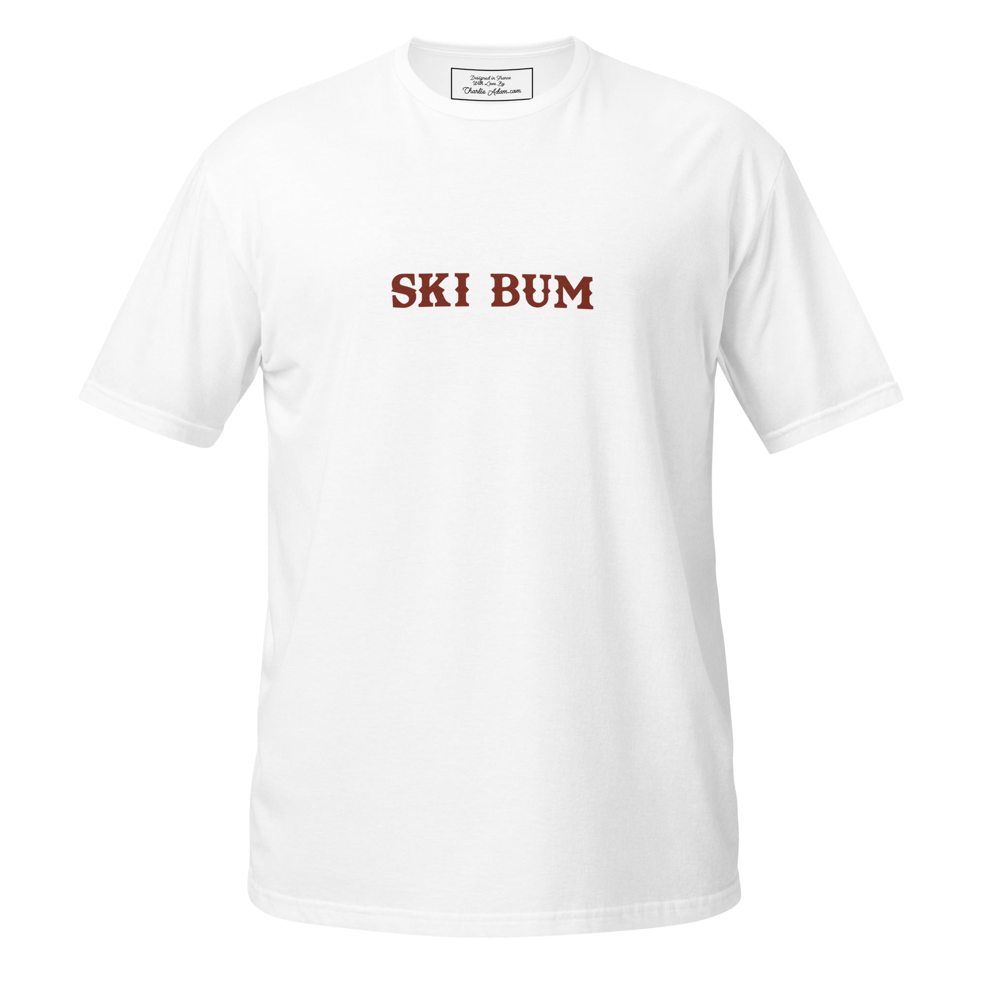 T-shirt softstyle en coton Ski Bum texte foncé